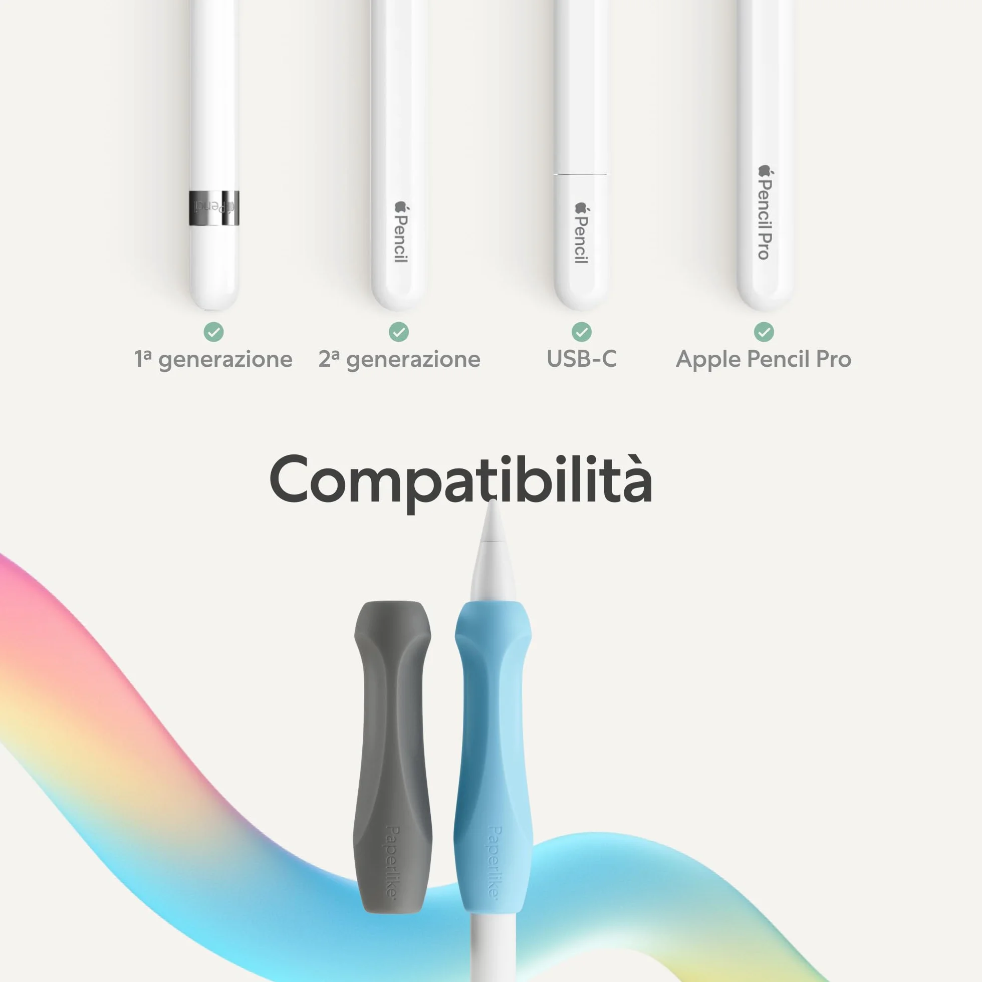 Paperlike Pencil Grips for Apple Pencil 1st & 2nd Generation USB-C PRO - Set of 2