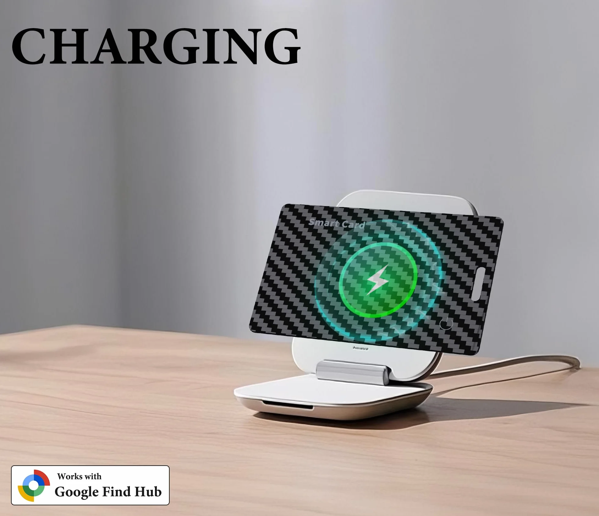 Carta Tracker Ricaricabile Compatibile con Google Find Hub, Wallet Tracker Card per Android, IP68, Ultra Sottile