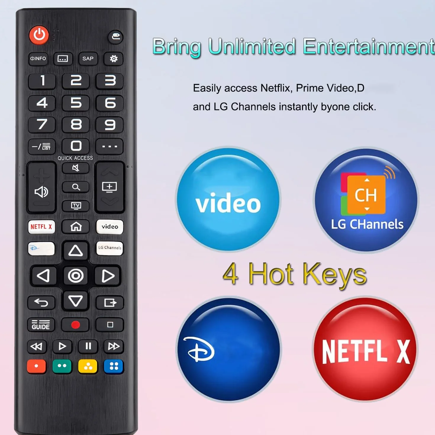Uniwersalny Pilot LG Kompatybilny z LG LED LCD HDTV 3D 4K Smart TV