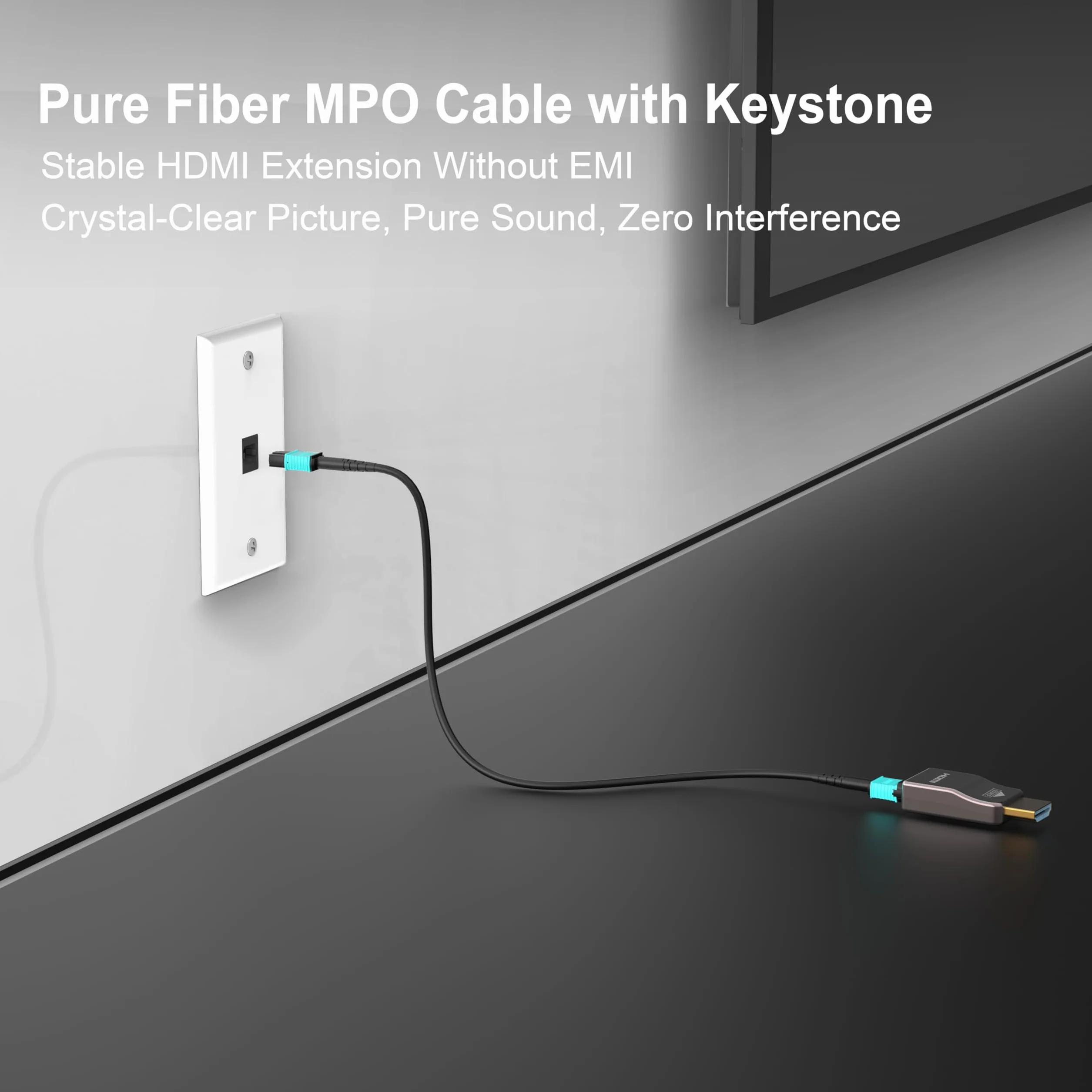 RUIPRO Keystone Wall Plate 2-Pack, Single Gang HDMI 8K Keystone Coupler (1-Port)