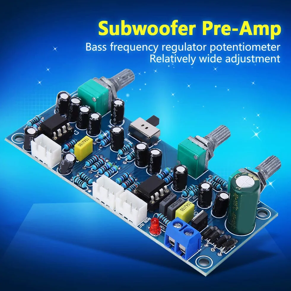 Scheda preamplificatore 2.1 canali Subwoofer Filtro passa-basso Processore audio