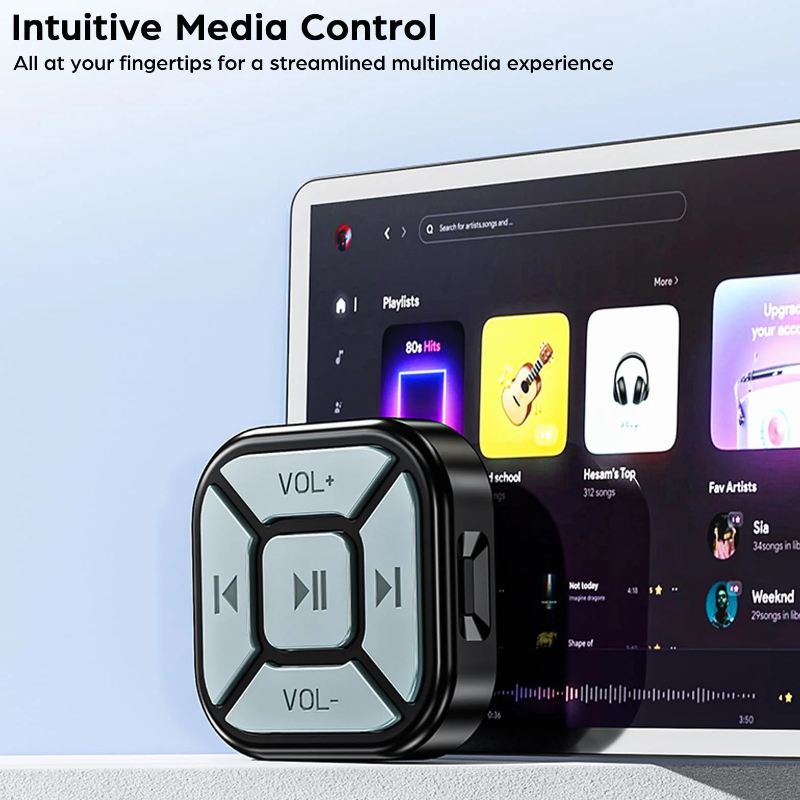 Bluetooth Wireless Multimedia Remote Control Button for iPhone Android Selfie Music Controller