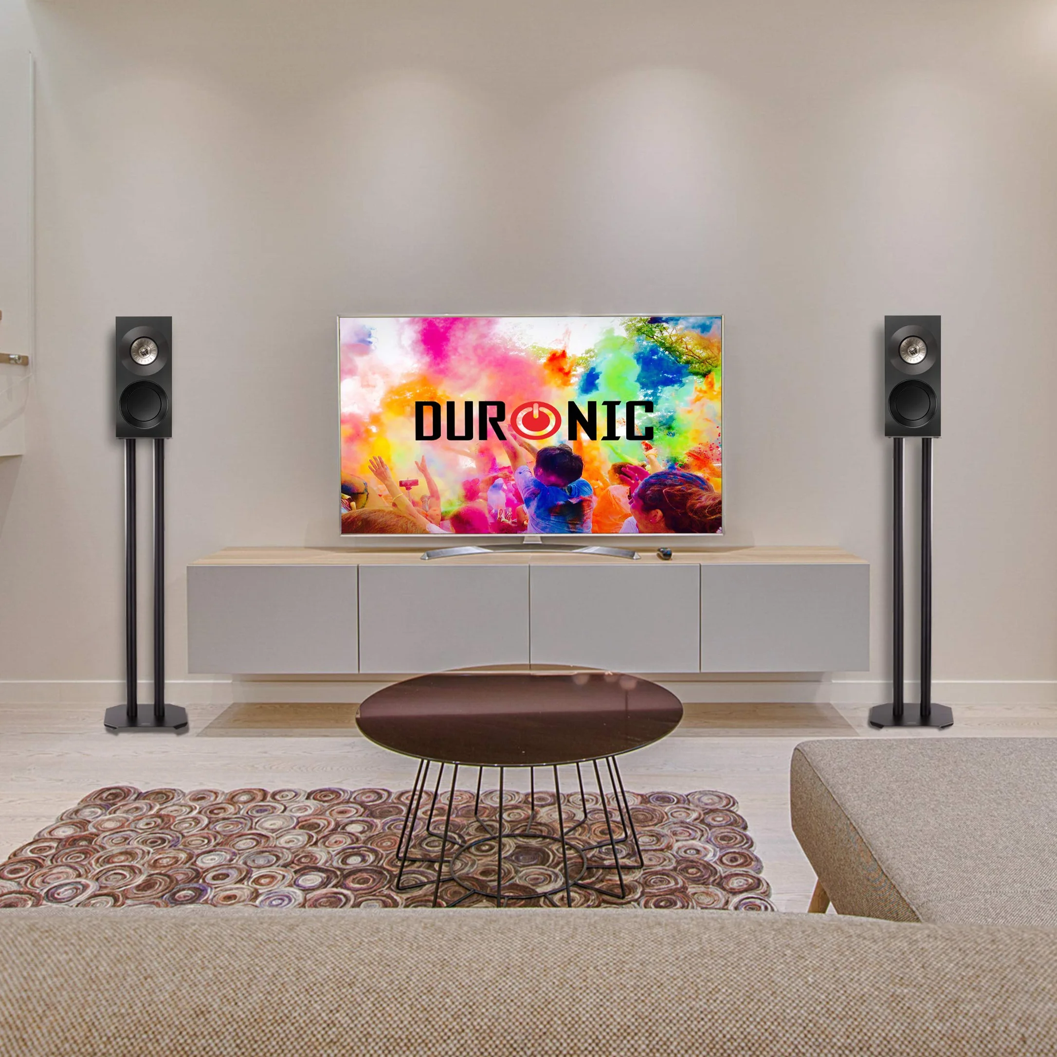 Duronic SPS1022 Supporti per casse acustiche 80 cm Altoparlanti da terra Antivibrazione Hi-Fi Stereo Home Cinema
