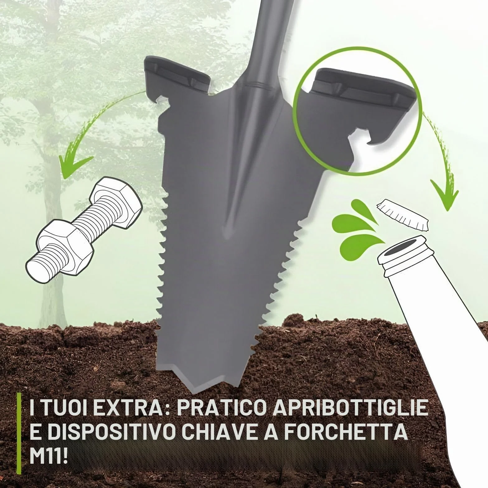 Sega a vanga e radici, taglia radici, lama a V per una facile crescita nel terreno, a risparmio energetico ed ergonomica