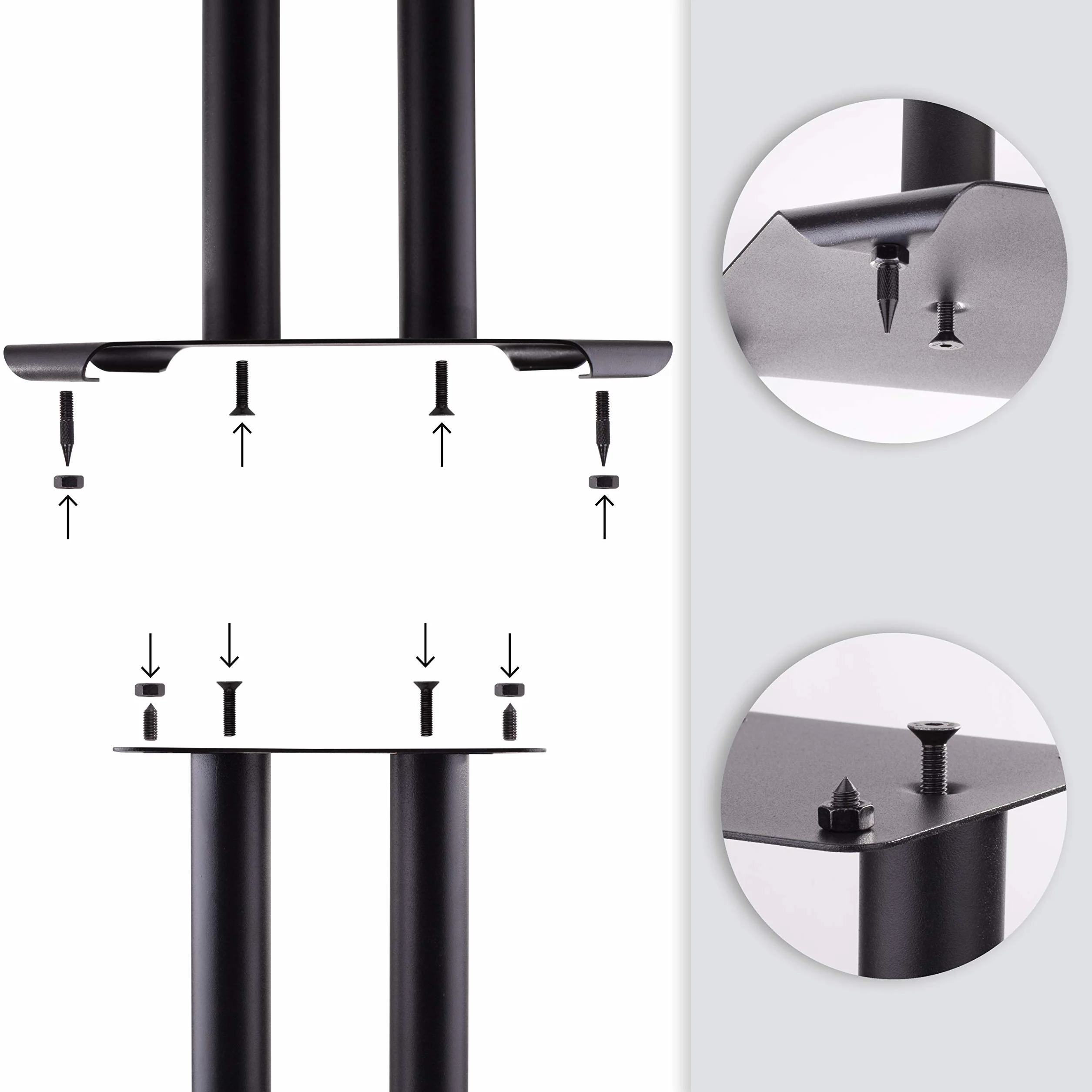 Duronic SPS1022 Supporti per casse acustiche 80 cm Altoparlanti da terra Antivibrazione Hi-Fi Stereo Home Cinema