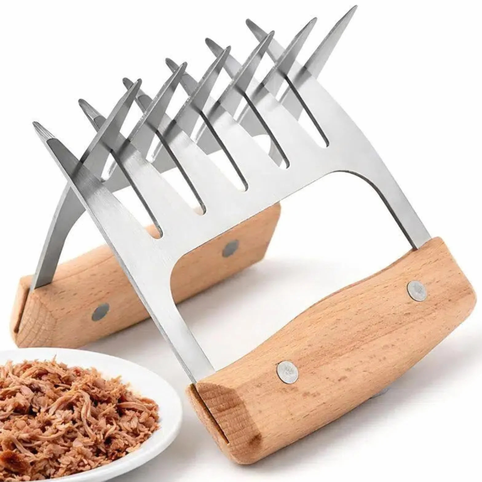 2 pezzi artiglio orso BBQ, artigli per carne in acciaio inox, utensili BBQ professionali per pollo, bistecca, maiale – Accessori griglia per barbecue
