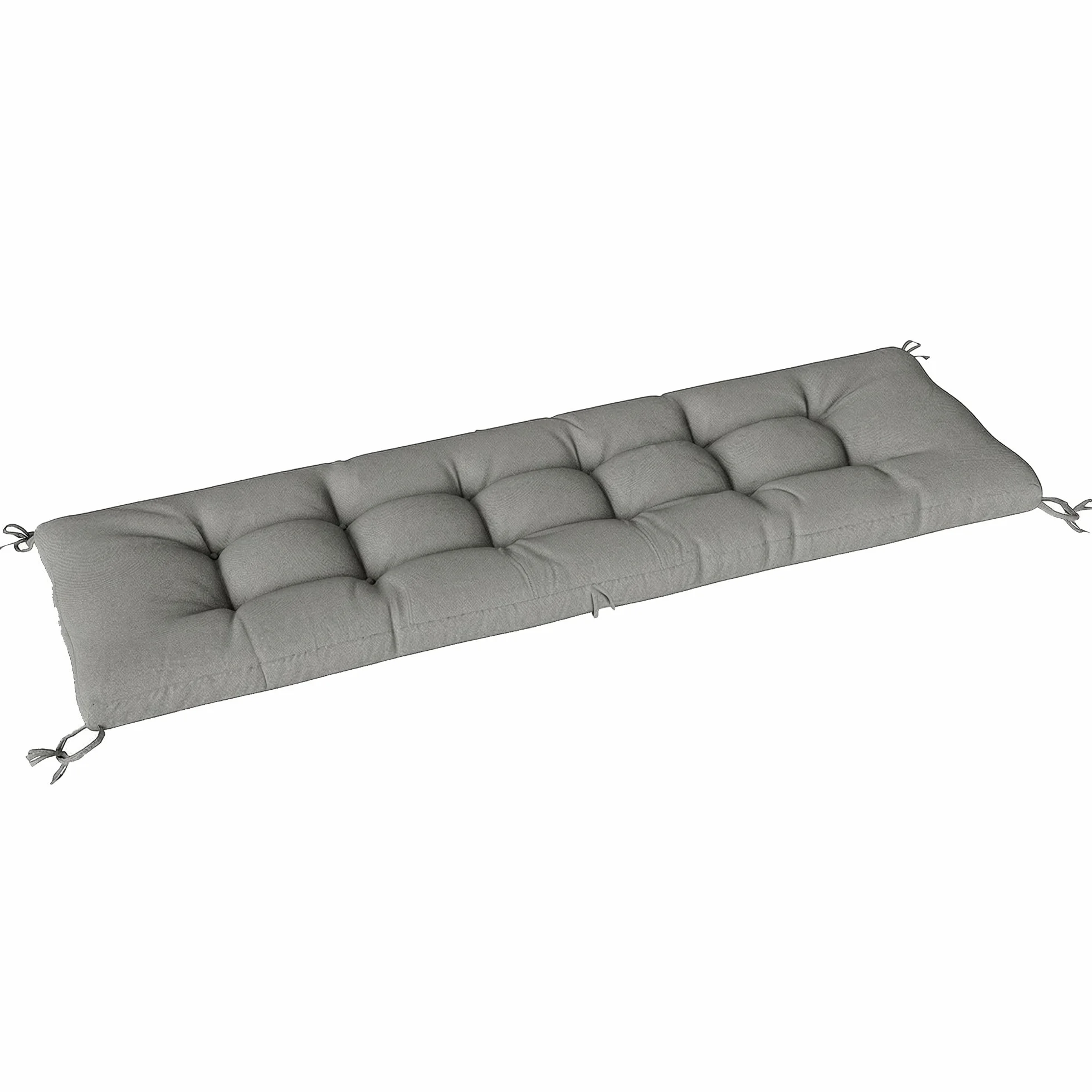 Outsunny Cuscino per Poltrona da Patio, UV50+ con Cinghie di Fissaggio, 198x65x13 cm, Grigio Chiaro