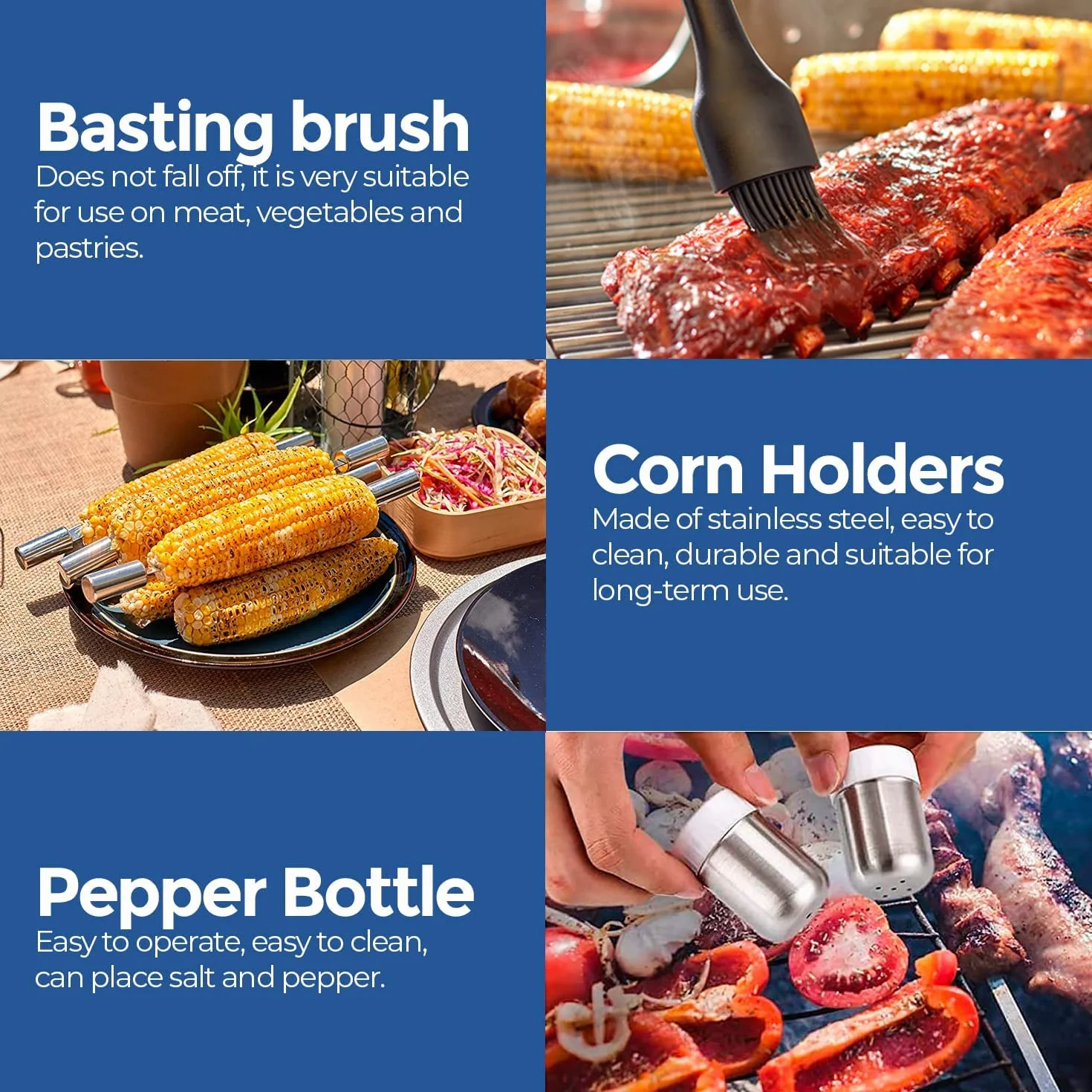 Edihome Zestaw Barbecue 25 Pezzi Acciaio Inossidabile z Kufrem Premium