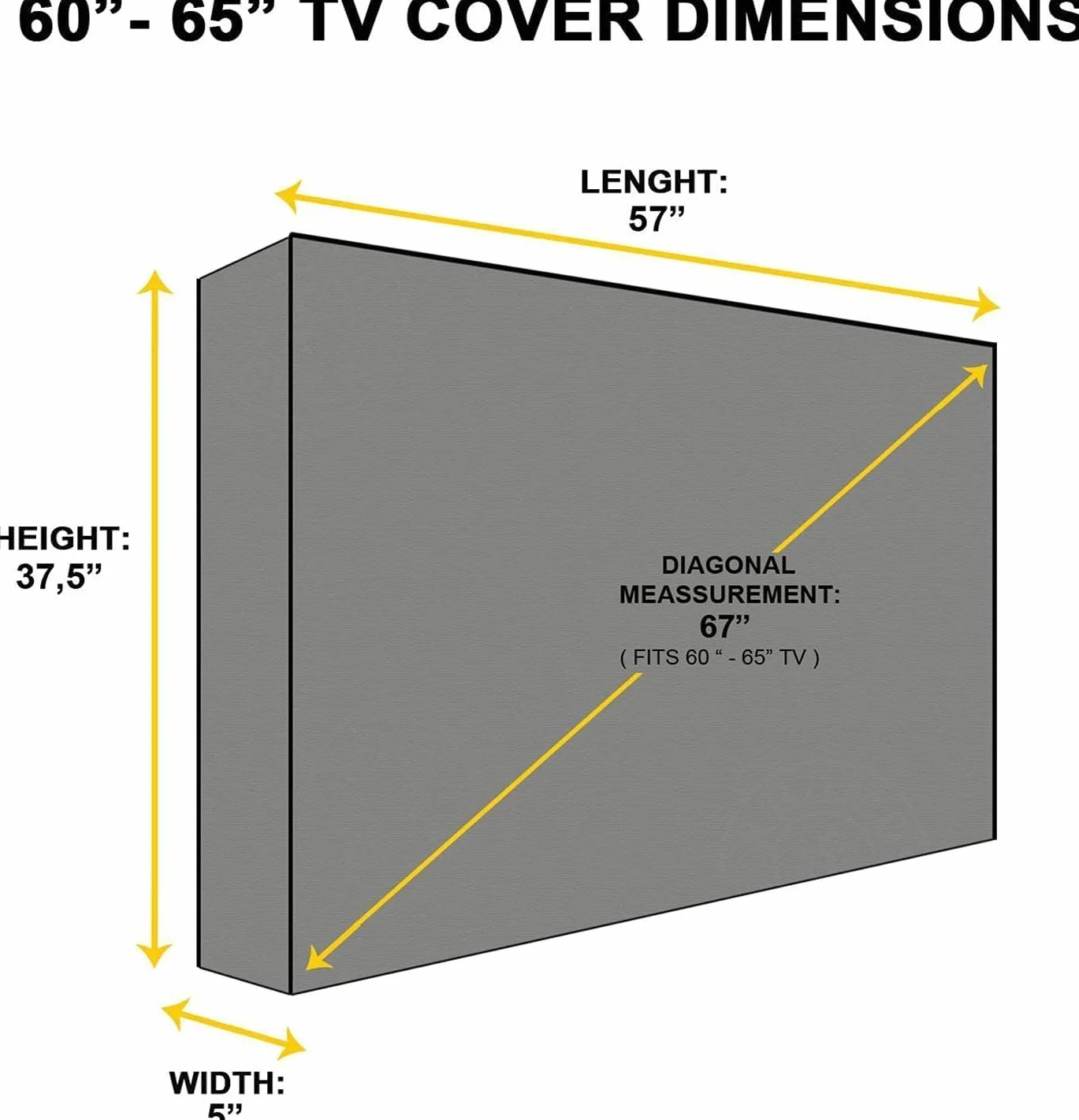Copertura TV Esterna Impermeabile Antipolvere per Schermo Piatto con Tasca Telecomando 30-32" Nero