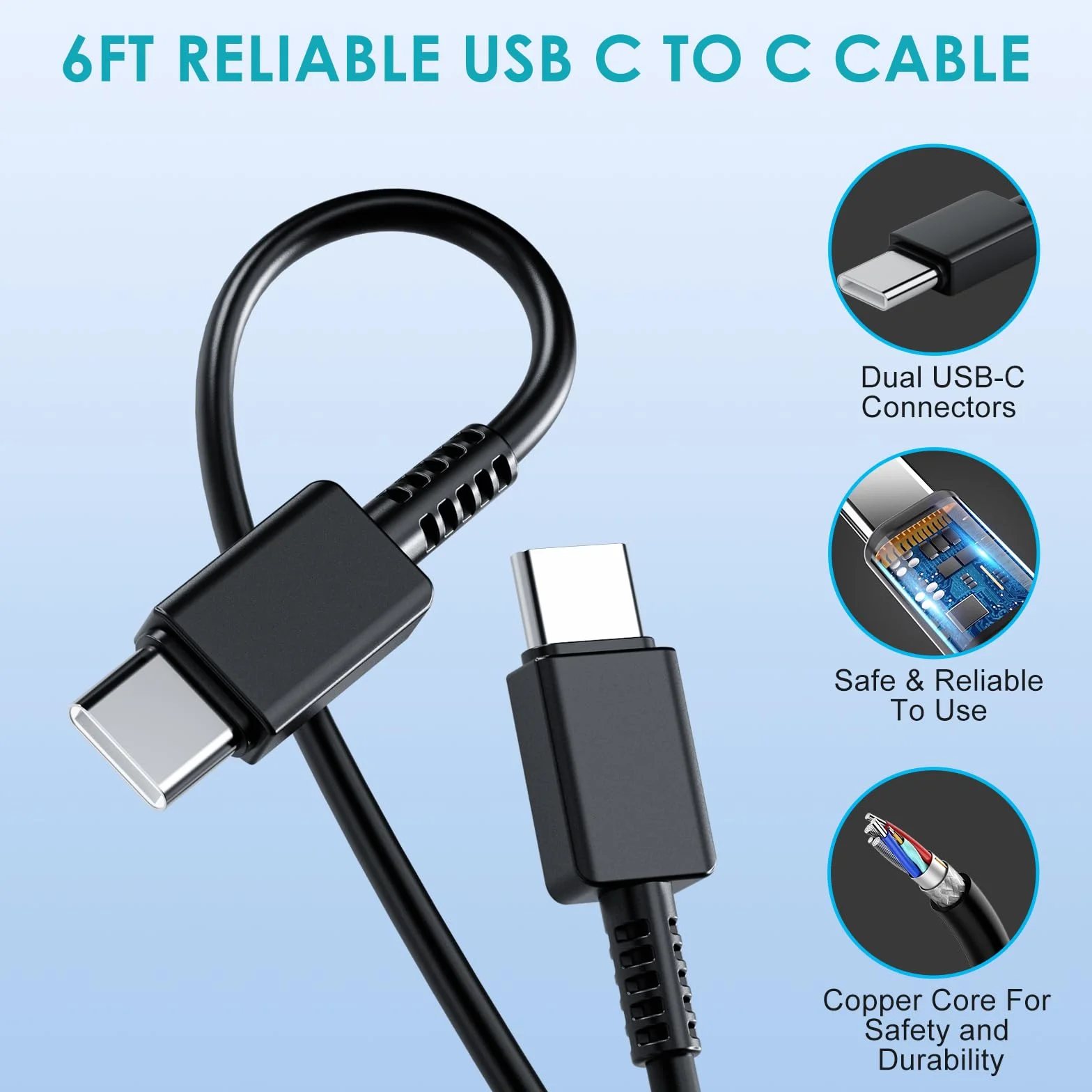 Caricatore rapido USB C 45 W con cavo tipo C 2 m per Samsung Galaxy S25 S24+ S24 Ultra S23+ S23 Ultra S22 Note20 A54 A53 Z Fold5 Fold4 Tab adattatore di alimentazione