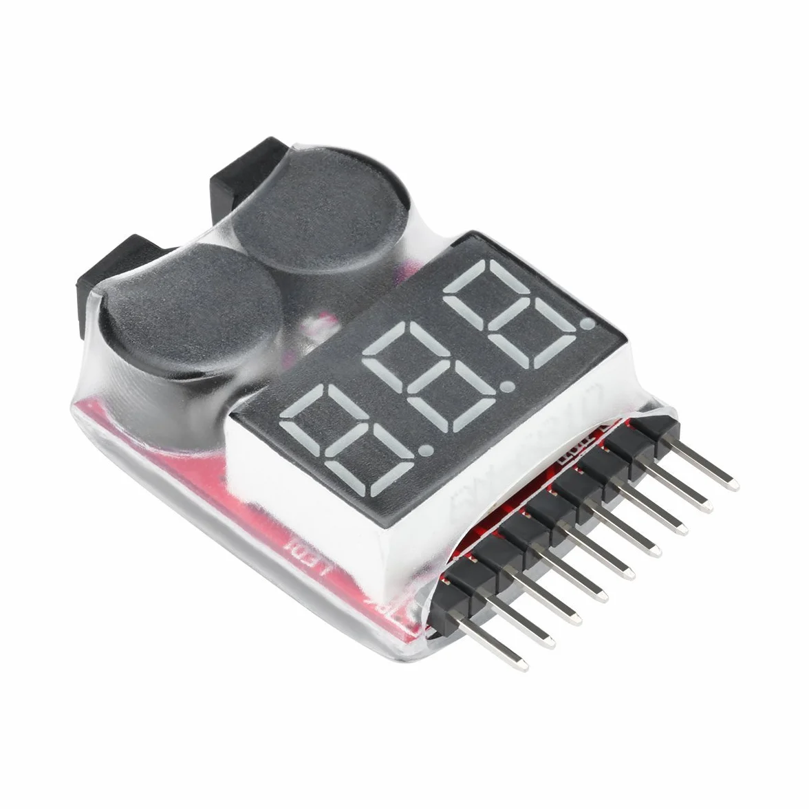 DollaTek 2PCS RC Lipo Battery Monitor Tester Alarm Buzzer Low Voltage LED Indicator for Li-ion LiPo 1-8S