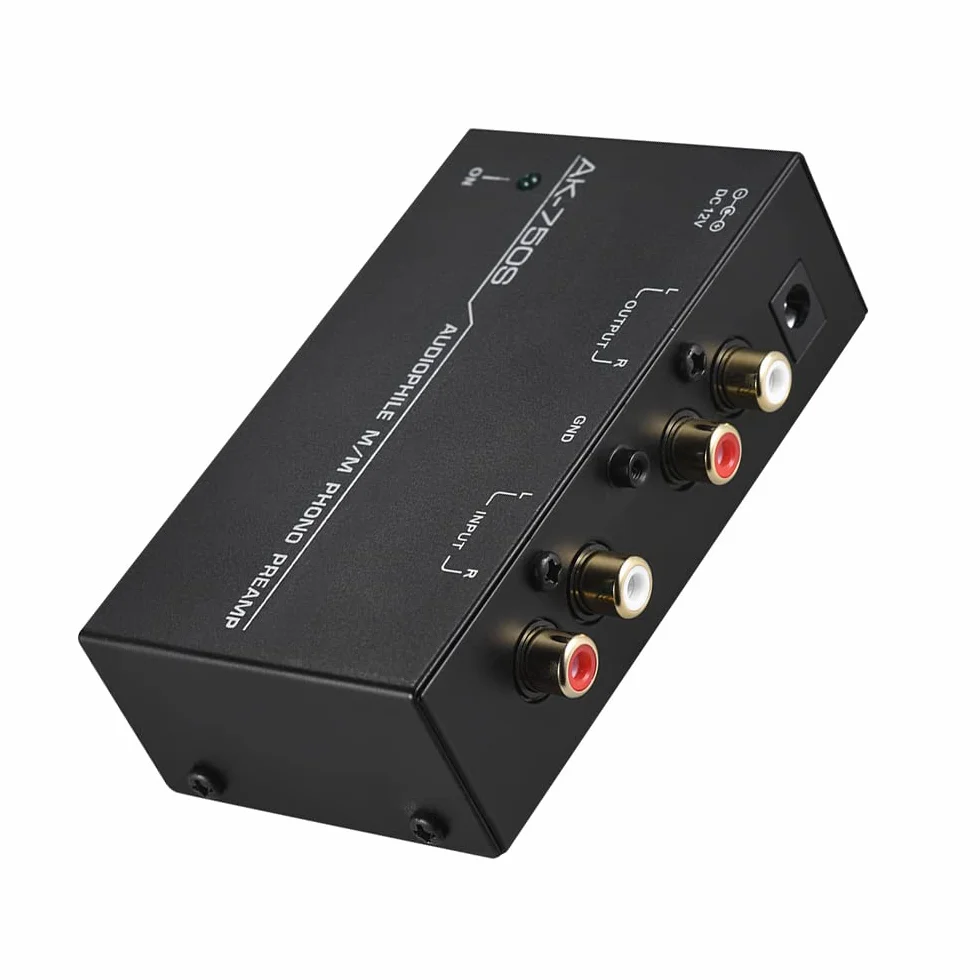 Preamplificatore Phono Audiophile M/M con Controlli di Livello Ingresso e Uscita RCA
