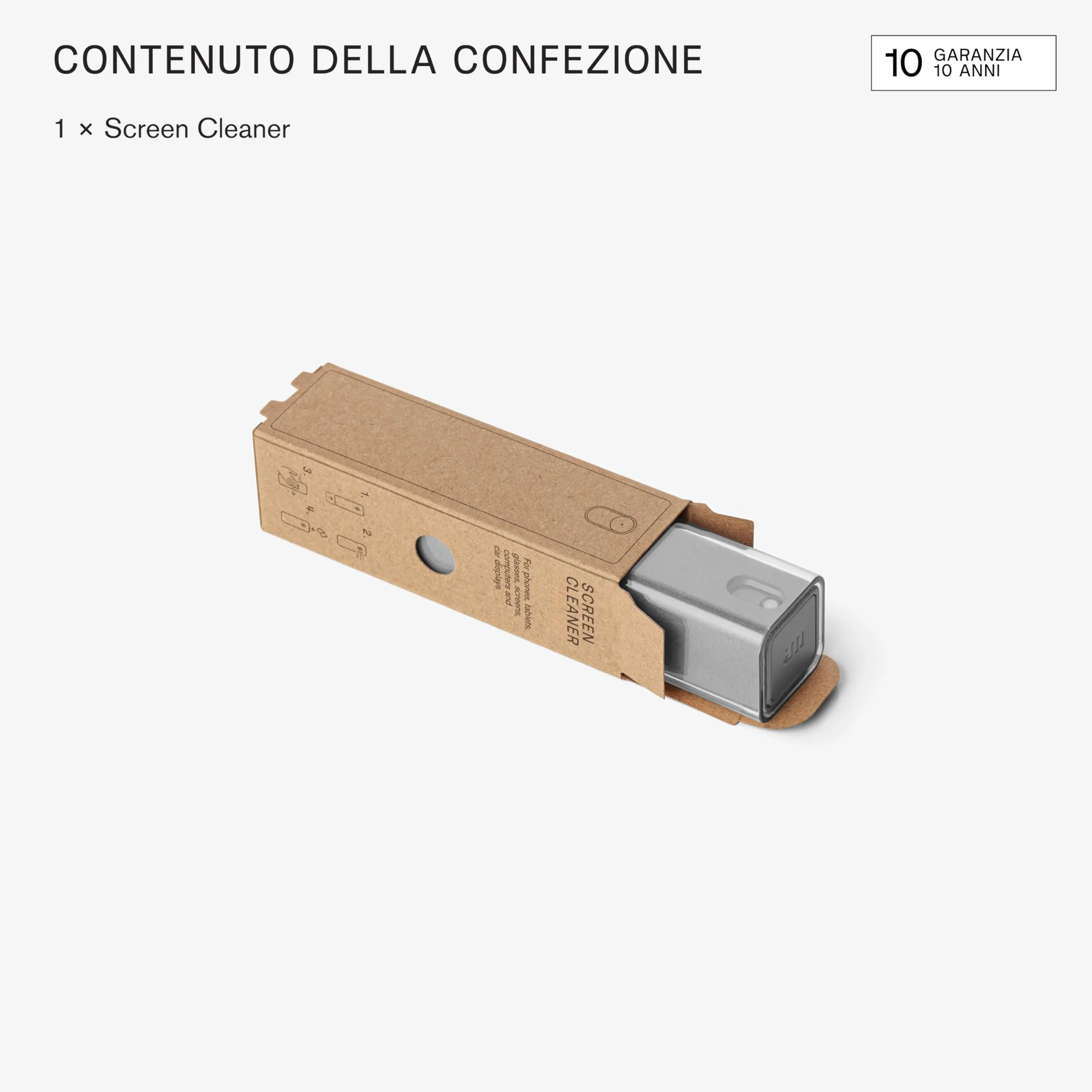 am Set di pulizia per cellulare spray detergente schermi all-in-one display auto smartphone tablet PC pulitore confezioni 1 o 3 grigio