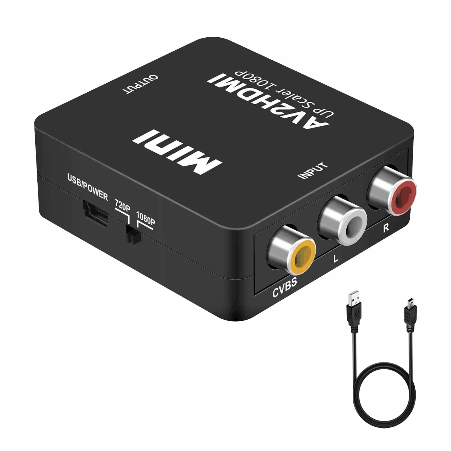 Convertitore RCA a HDMI 1080P Adattatore AV Audio Video Composito per TV Monitor PS3 PS4 Xbox