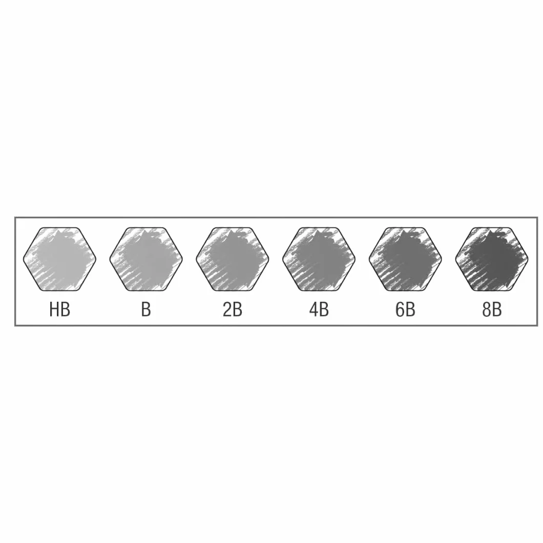 Faber-Castell Castell 9000 Set di 6 Matite, Gradazioni Hb-8B, Grafite per Schizzi e Disegno