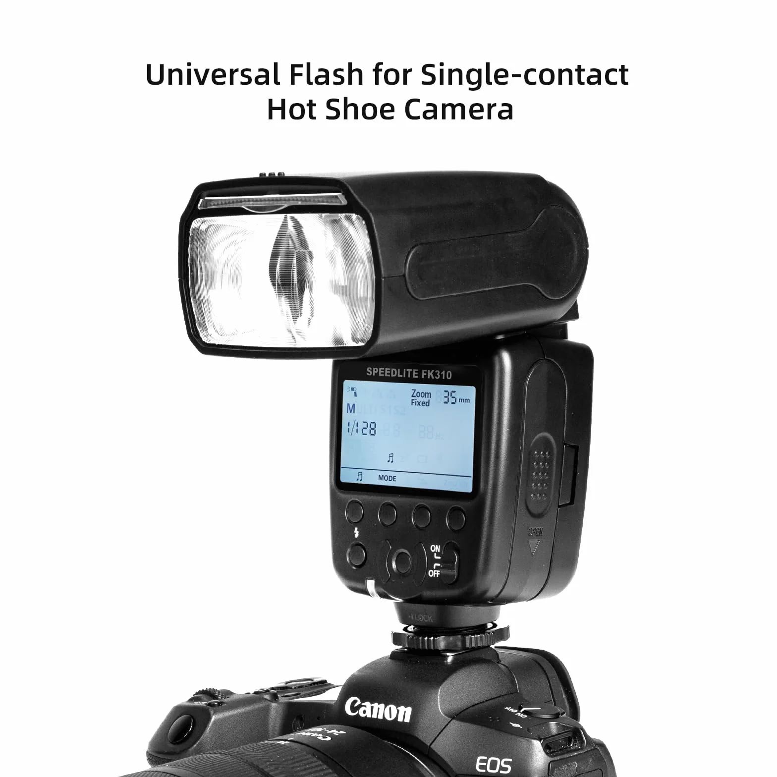 PHOTOOLEX LCD Flash Speedlite per Canon Nikon Sony Panasonic Olympus Fujifilm Pentax Sigma Minolta Leica SLR Digitale