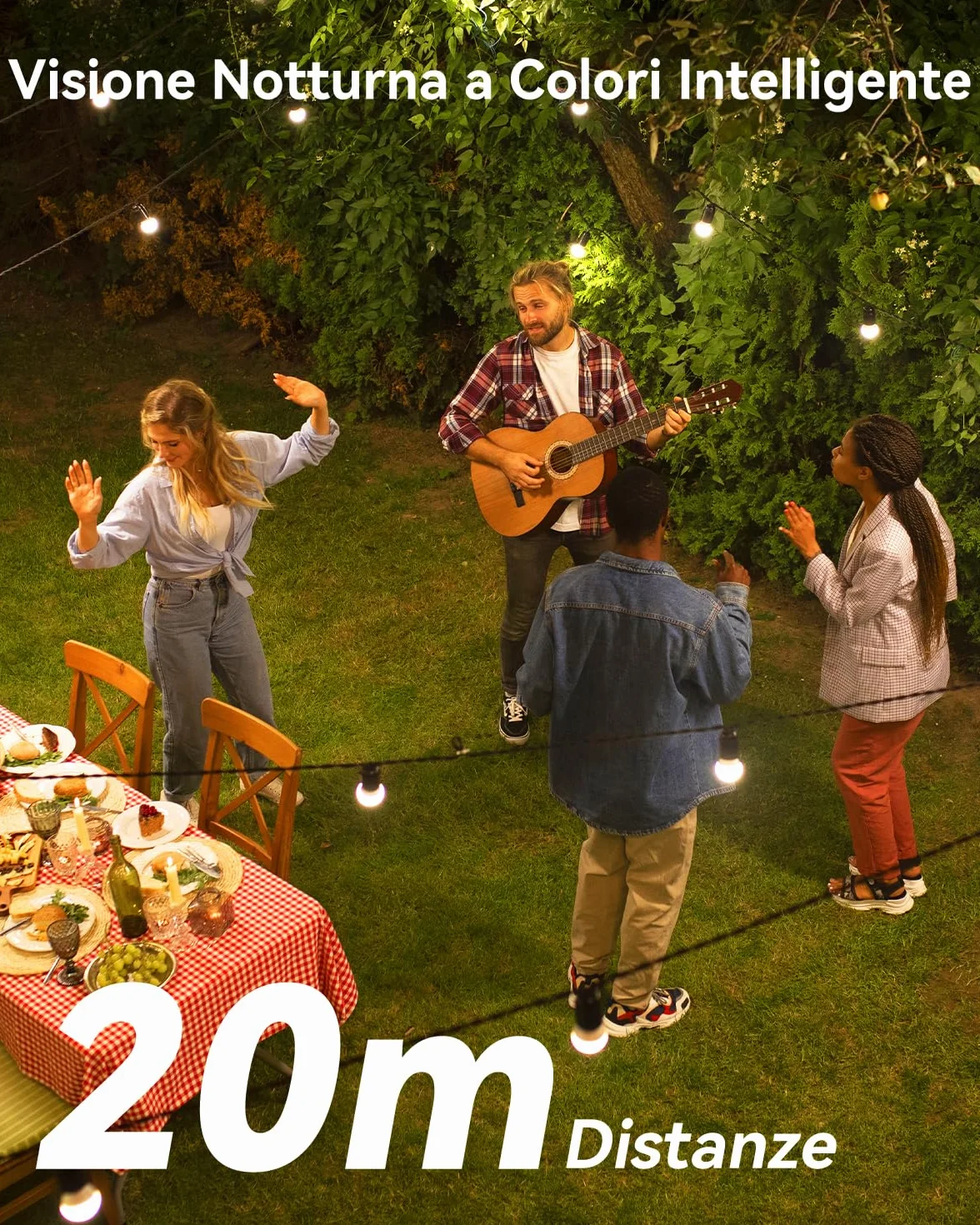 Imou 2K Telecamera da Esterno WiFi Senza Fili Solare con Batteria 5000mAh, 360° PTZ, 2.4GHz, Rilevamento PIR, Visione Notturna a Colori, IP65