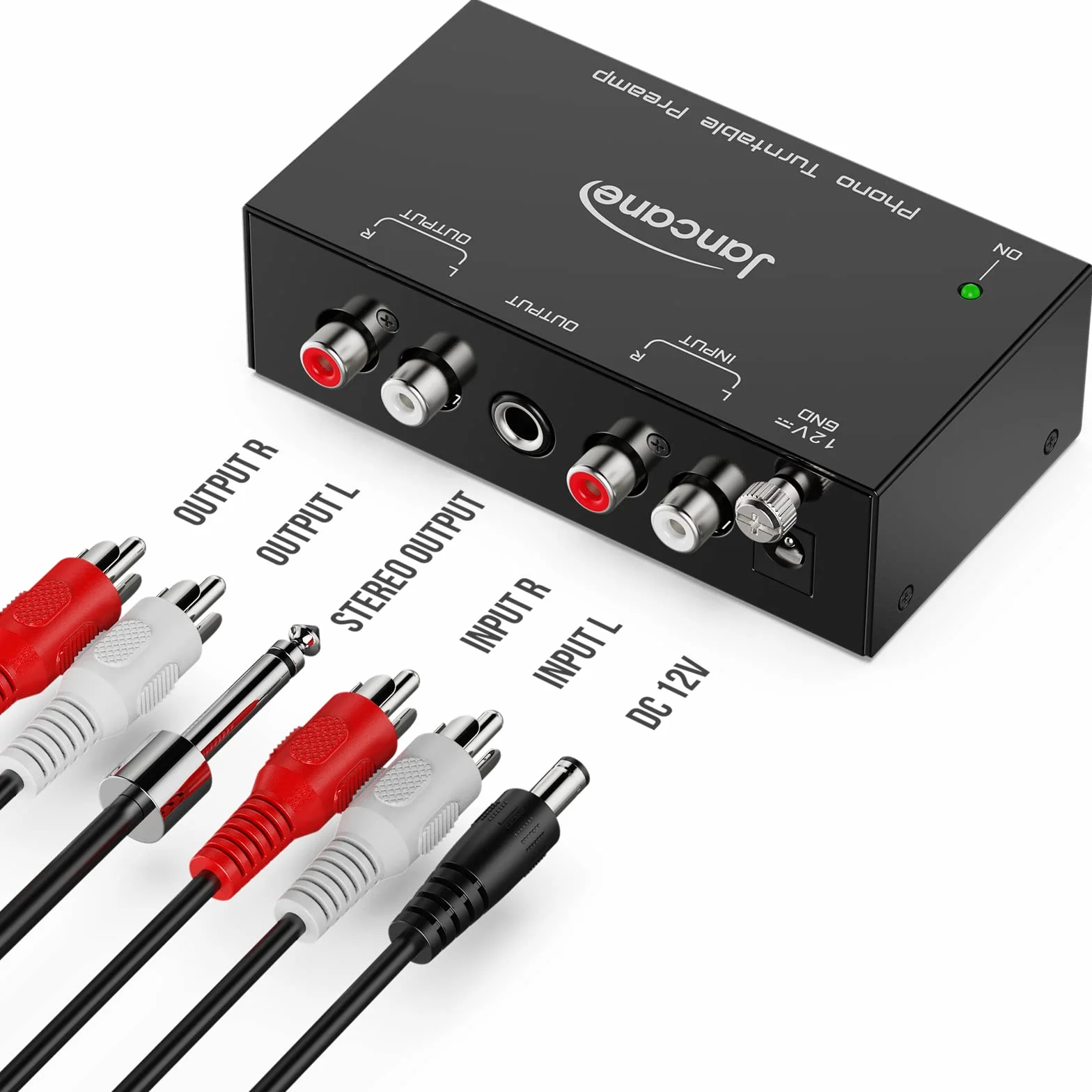 Preamplificatore Phono Giradischi stereo RCA TRS 12V