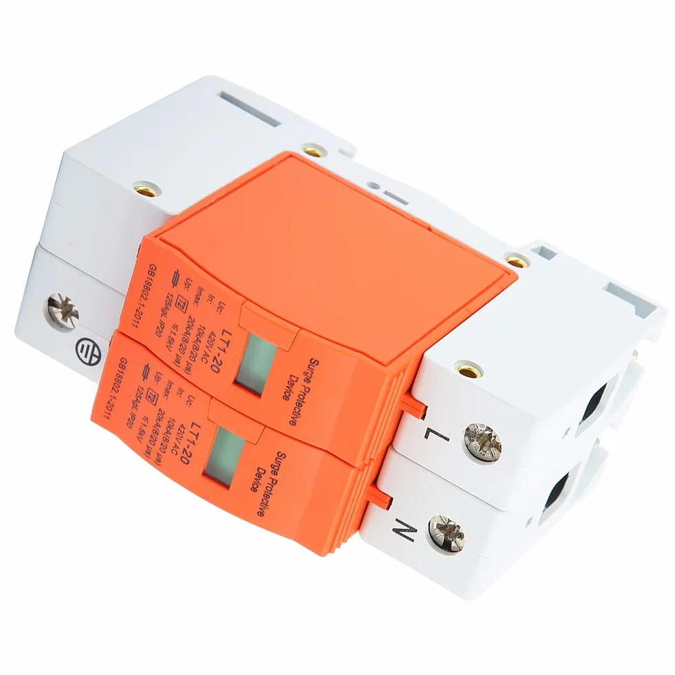 DEWIN Dispositivo Scaricatore 2P 10kA-20kA 420V AC Protezione Sovratensioni