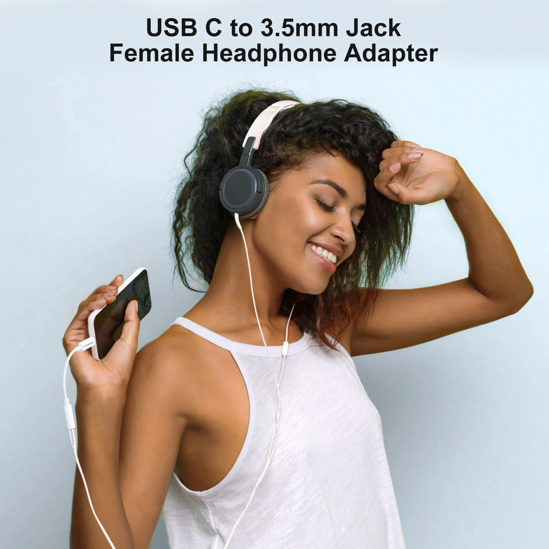 Adattatore da USB C a Jack 3,5 mm per Cuffie, Confezione da 2, Compatibile con iPhone 15, Samsung, Pixel, iPad