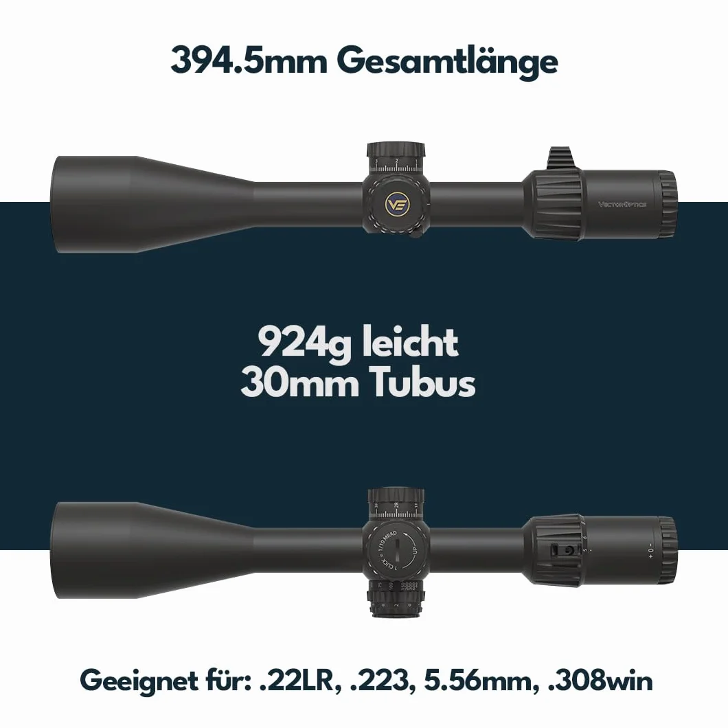 Vector Optics SCFF-66 Taurus 5-30x56 Genii MIL Cannocchiale da tiro per caccia e softair
