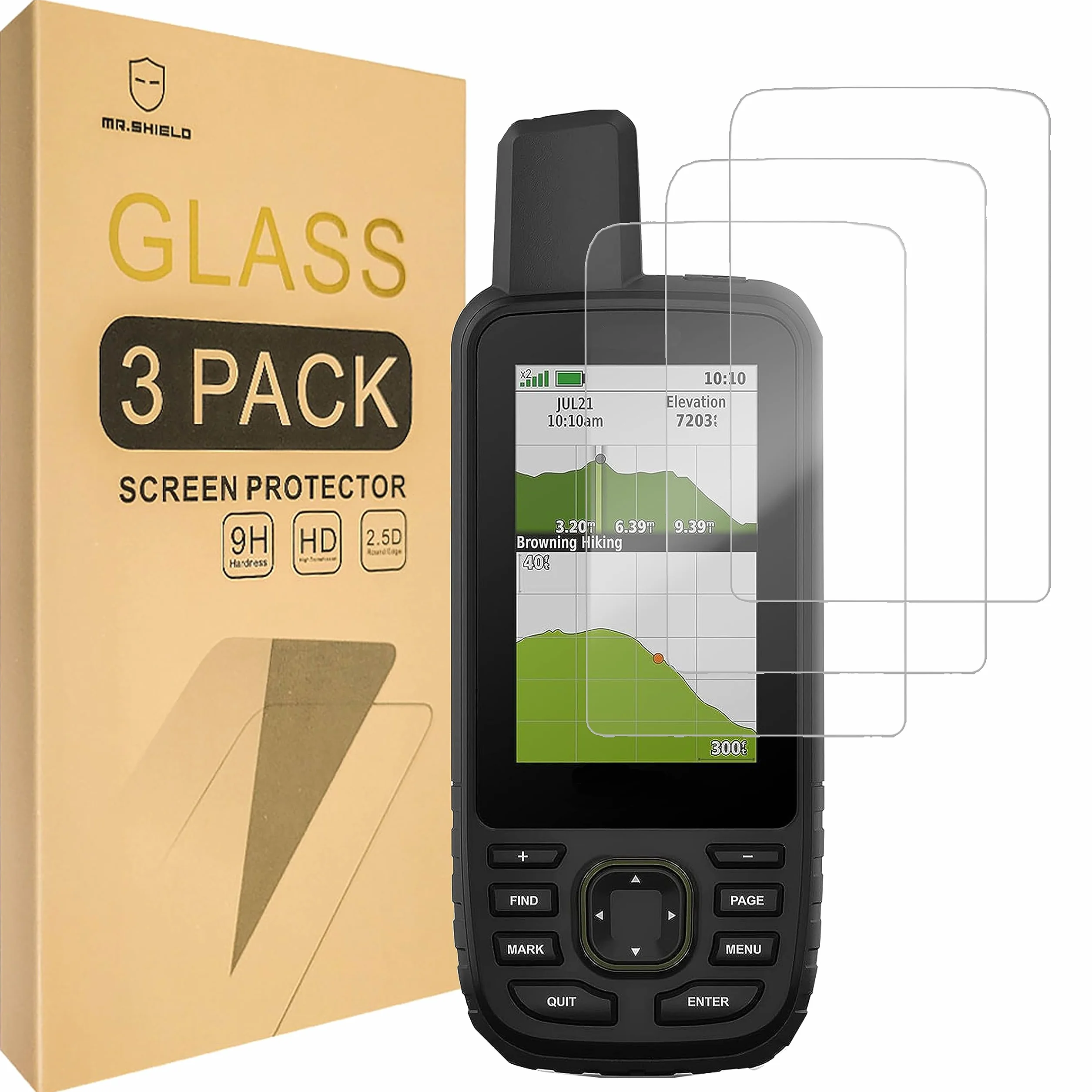 Pellicola Protettiva Vetro Temperato Garmin GPSMAP 67 679 67i 66i 66s 66st 66sr [9H Durezza] [3 Pezzi]