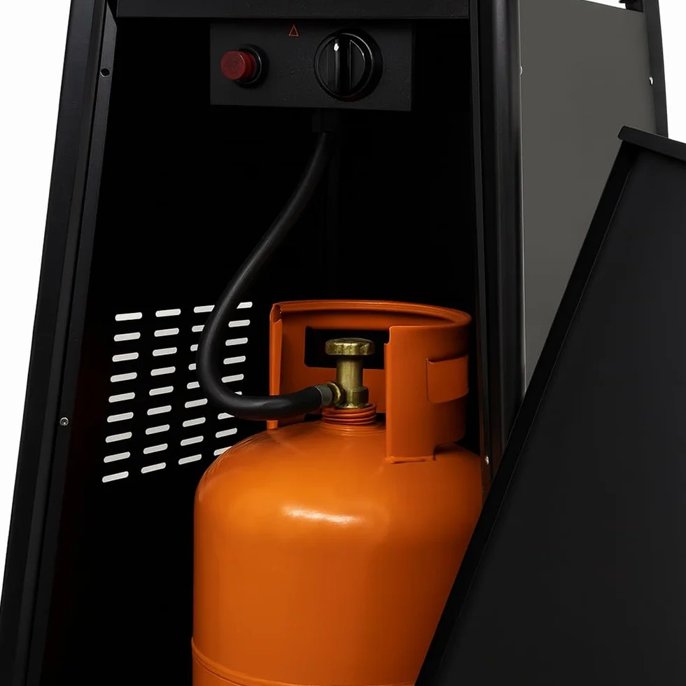 Stufa a Gas da Esterno Pyramid 13kW Riscaldatore a Fiamma Viva per Giardino Bar e Ristoranti