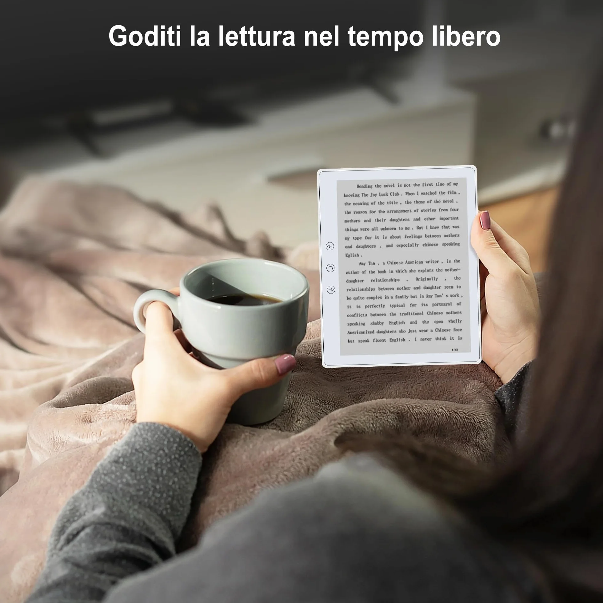 Veidoo 5.8 Pollici Lettore di Libri Elettronici, Schermo Tattile HD, Carta E-Ink, 32GB ROM, WiFi, Bianco