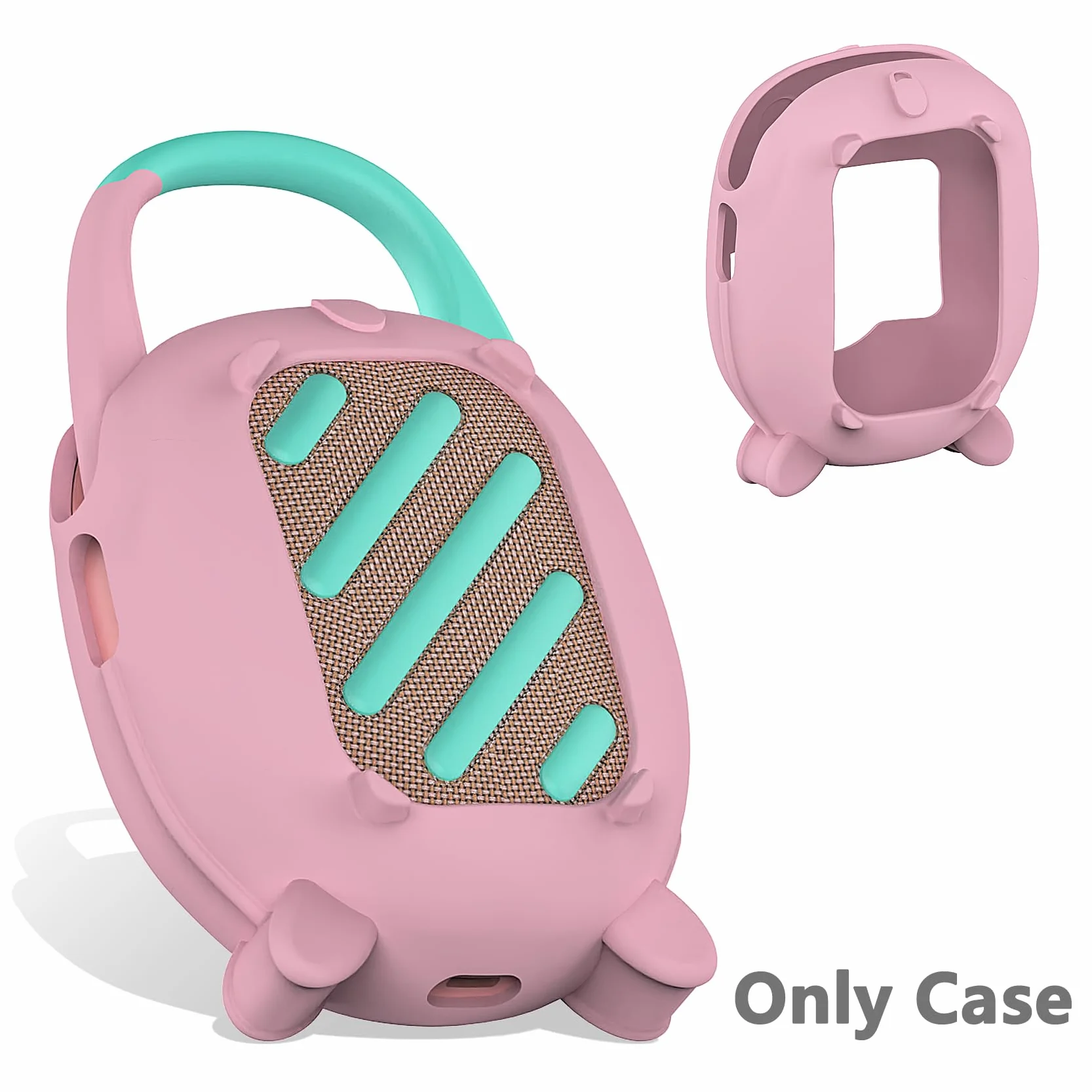 Custodia in silicone per JBL Clip 5 Ultra protettiva per altoparlante Bluetooth portatile rosa
