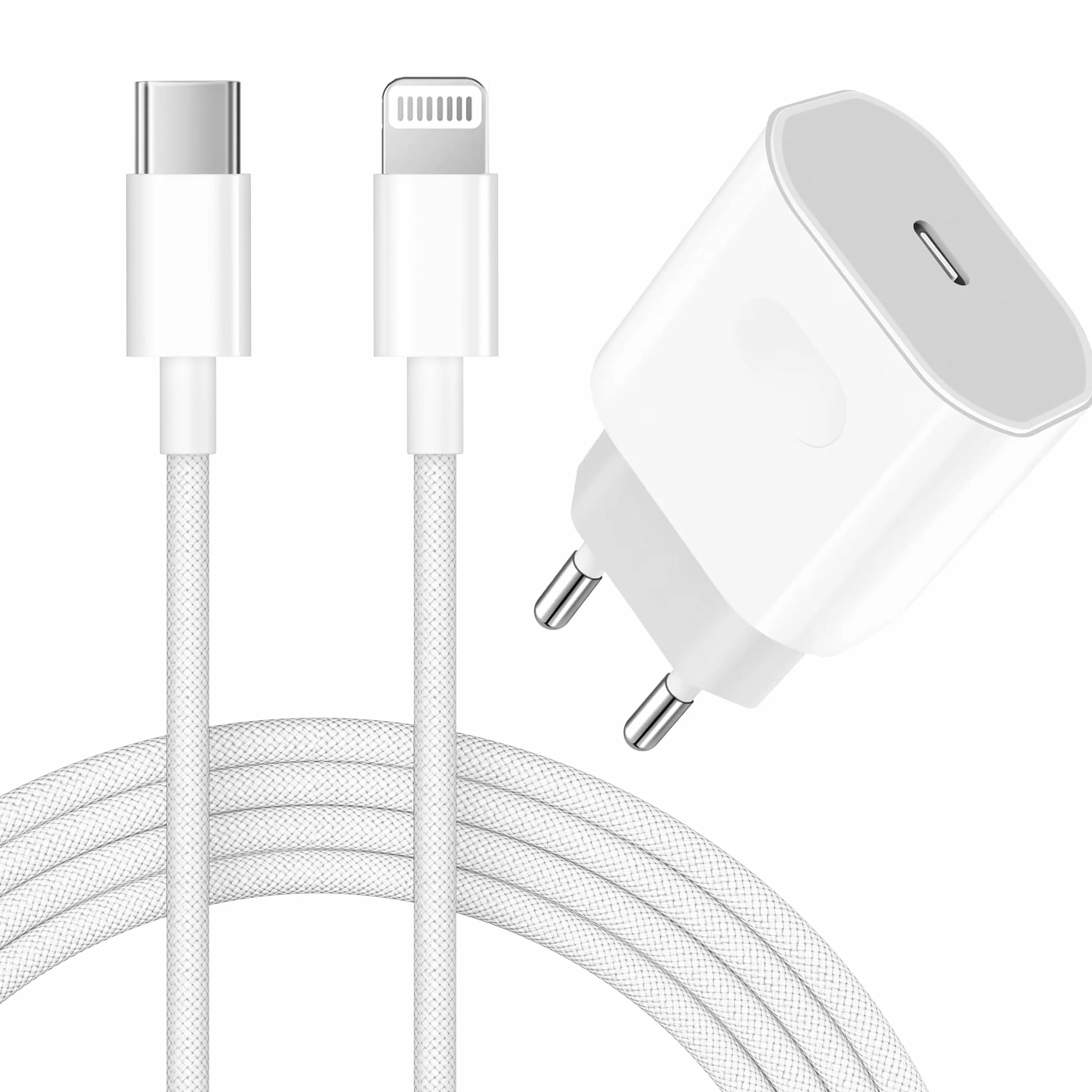 Apple MFi Certified 25W USB C Caricatore iPhone 14/13/12/11 Pro Max Plus Mini SE XR X XS 8 7 6 con Cavo Lightning 1m