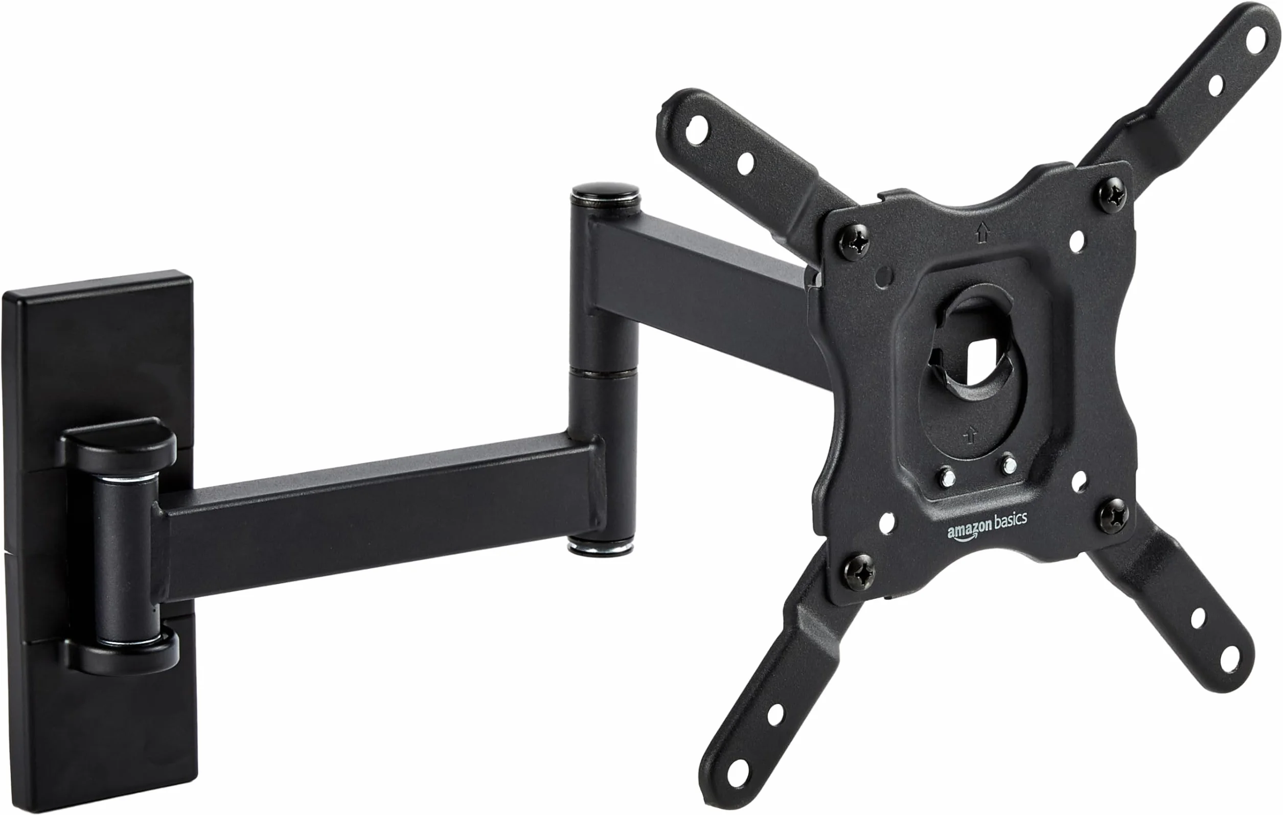 Amazon Basics Supporto da Parete per TV Orientabile Girevole Inclinabile 12-40" 36 Kg VESA 200mm x 200mm Nero