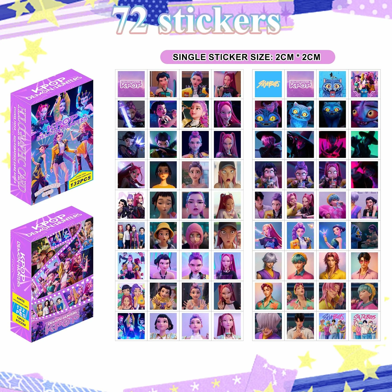 Kop Demo Huntr Fotocarte per Fan, Carte da Collezione con Motivi, Set Regalo 132pcs