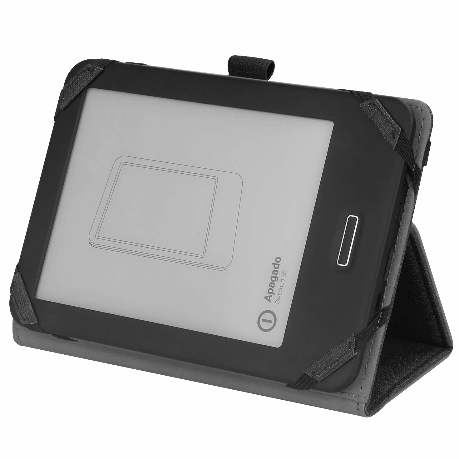 VOVIPO Custodia Folio universale per e-Reader 6 pollici Kindle Paperwhite Kobo Tolino Pocketbook Sony Nero