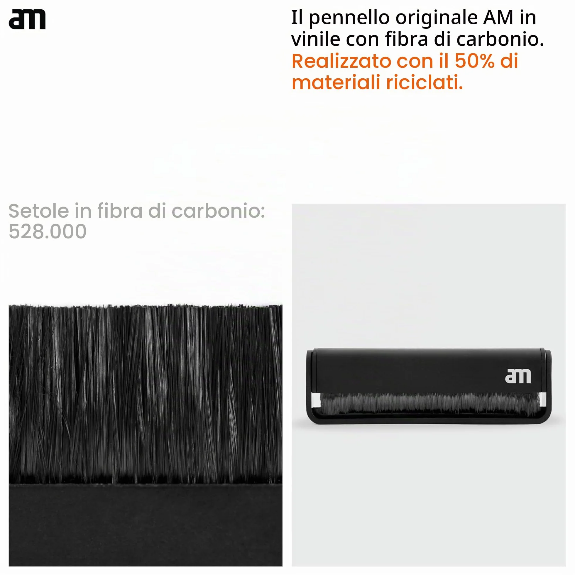 Pulitore Antistatico per Puntina Giradischi Stylus Cleaner Spazzola Testina Nero
