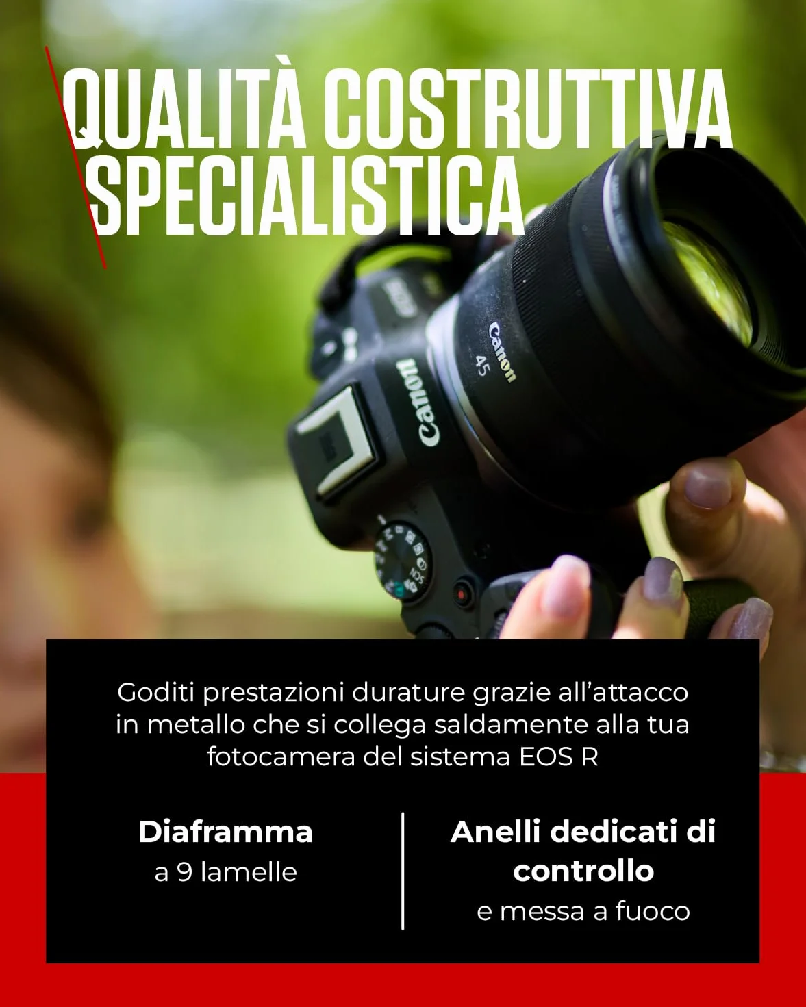 Canon RF 45mm F1.2 STM Obiettivo fisso f/1.2 per fotografia ritrattistica Canon EOS R