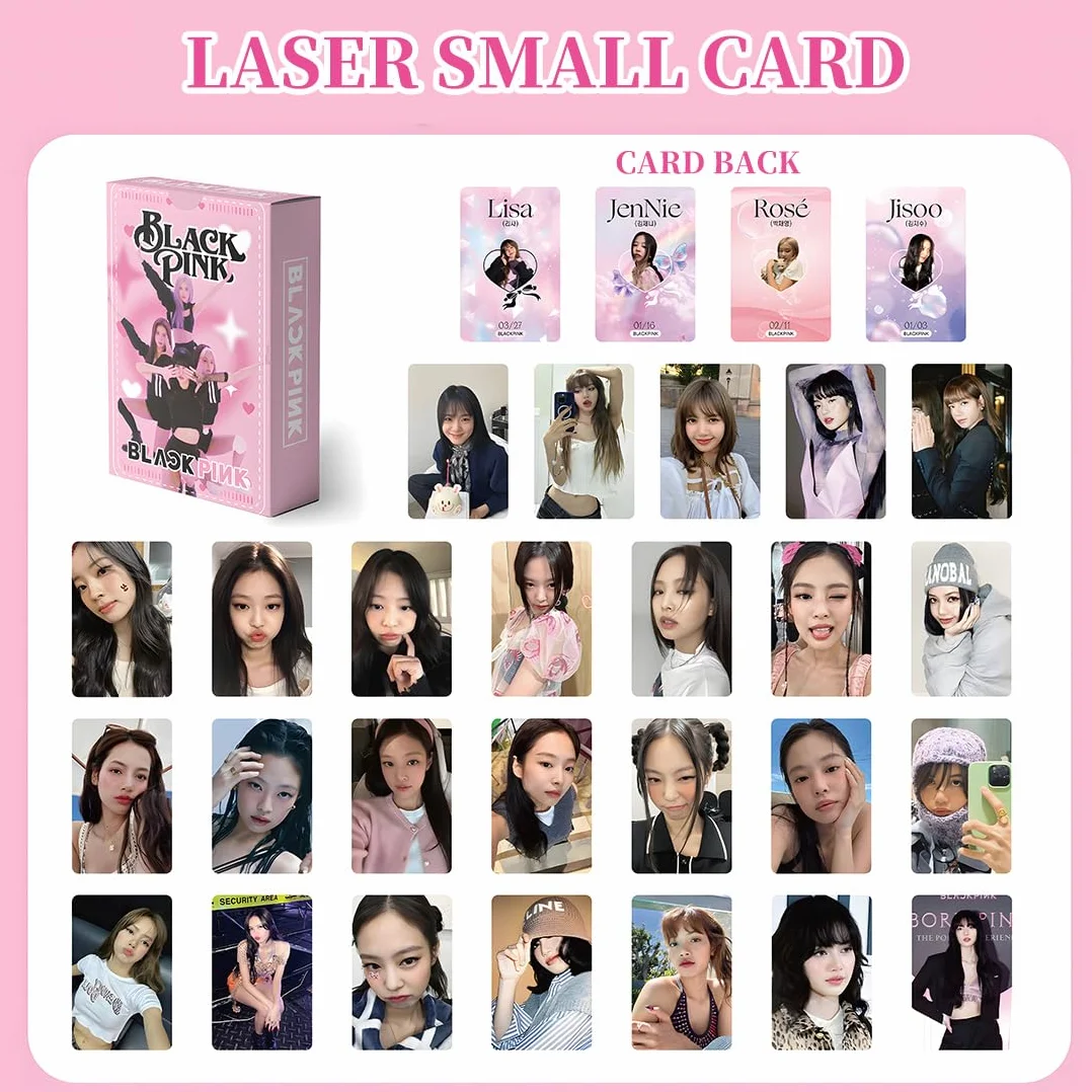 55 Pezzi Black Pink Photocard Kpop Merch Collezione Fan Blink Carte Decorazione Scambio Mostra Apprezzamento