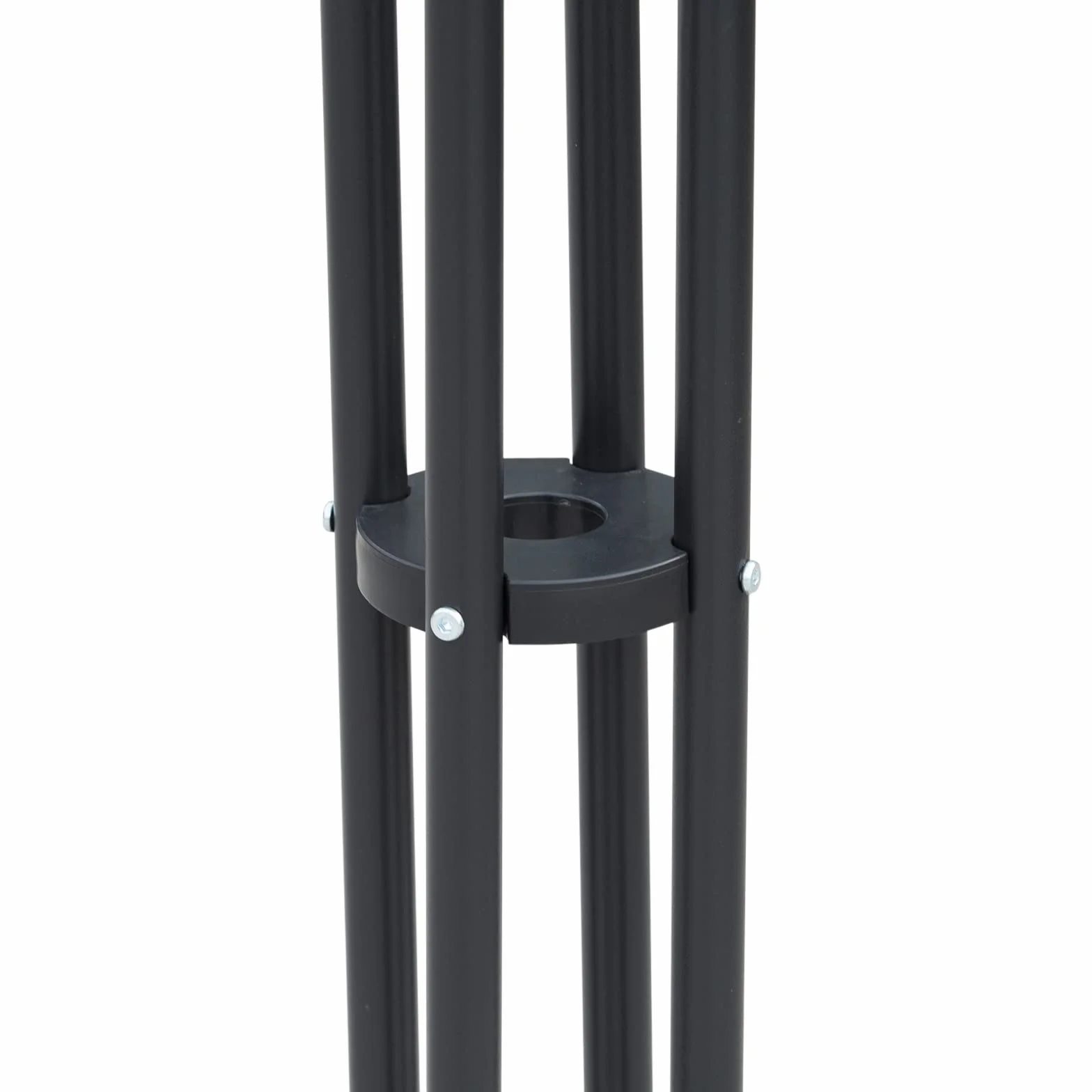 Outsunny Set da Bar/Ristorante 3 Pezzi: 2 Sgabelli (40.5x50x82cm) 1 Tavolo Vetro Temperato (Φ60x102cm), Nero e Marrone