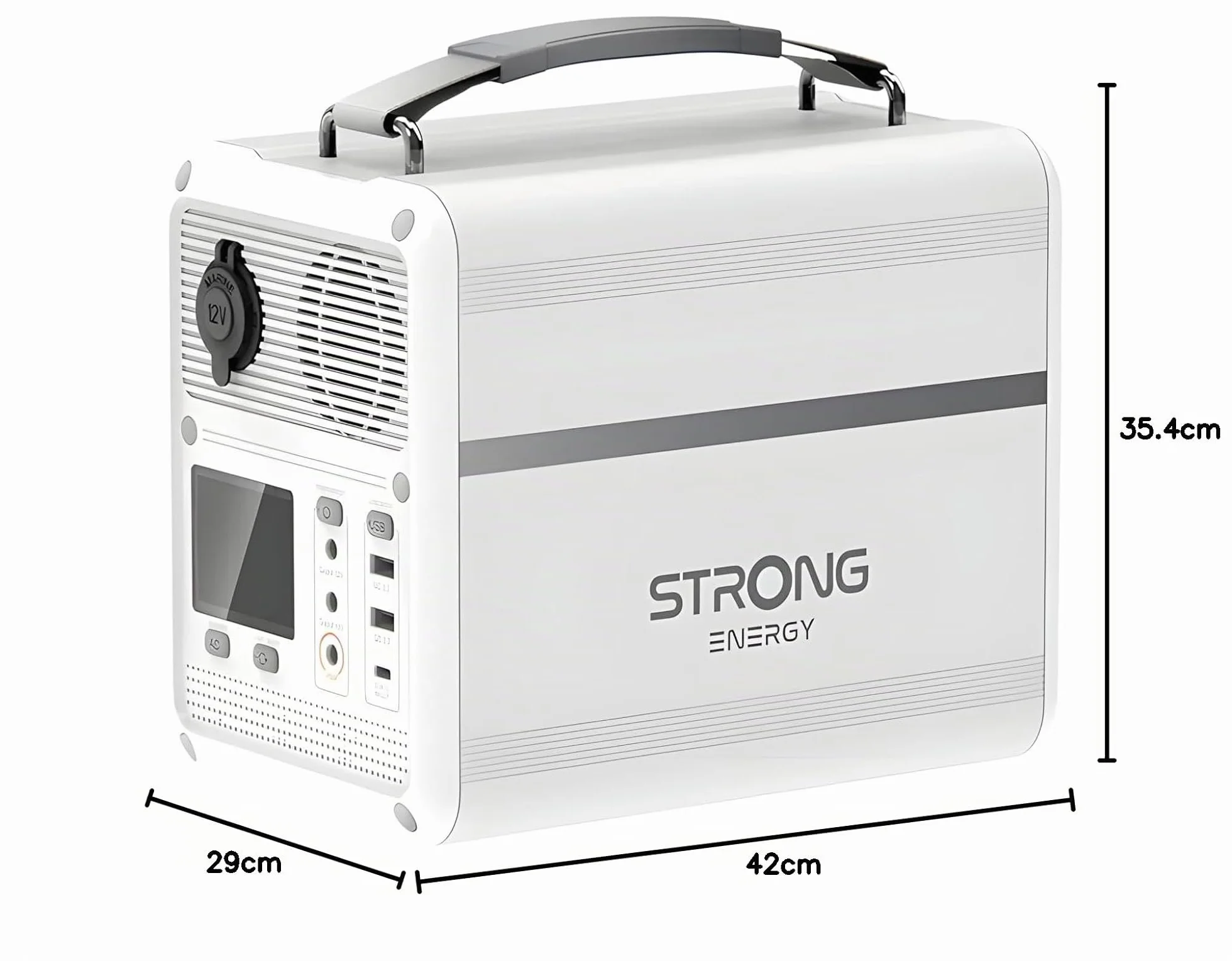 STRONG P500 Stazione Elettrica Portatile, Batteria LFP 460,8Wh, Generatore Solare 500W Peak, Ricarica Solare/DC/Auto, Tecnologia MPPT, Protezione BMS, QC3.0+PD100W per Campeggio, Viaggi ed Emergenze