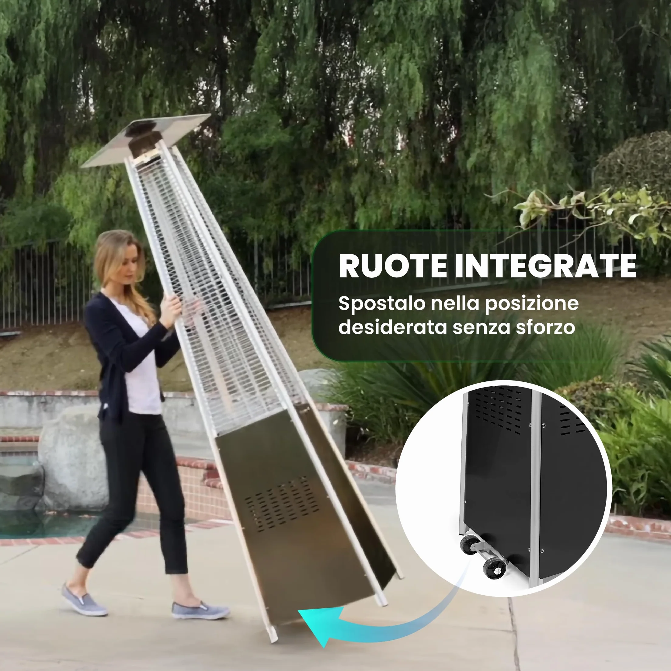 BU-KO Riscaldamento a gas esterno 13 kW Bruciatore a propano acciaio inossidabile