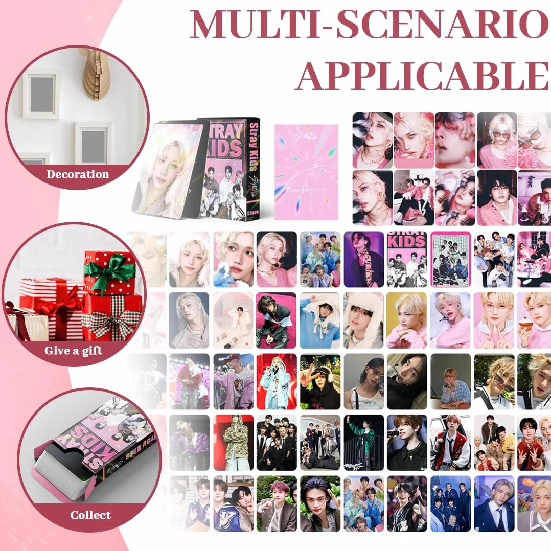 Carte SK Set con 2 Portachiavi Figure, Carte Album Star Maschili Coreane, Regali Fan Ragazze