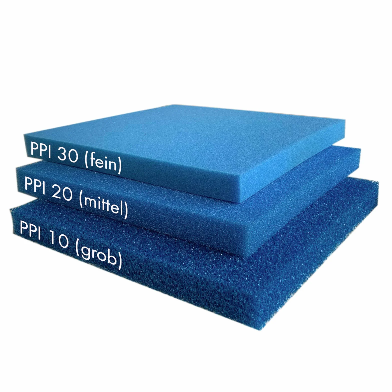 Filtro in schiuma - Blu approx. 50 x 50 x 5 cm (ppi 10).