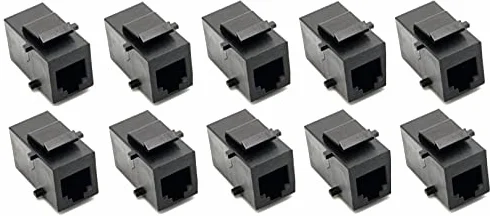 RiteAV Jack Keystone RJ11/RJ12 żeński-żeński 10 sztuk czarny
