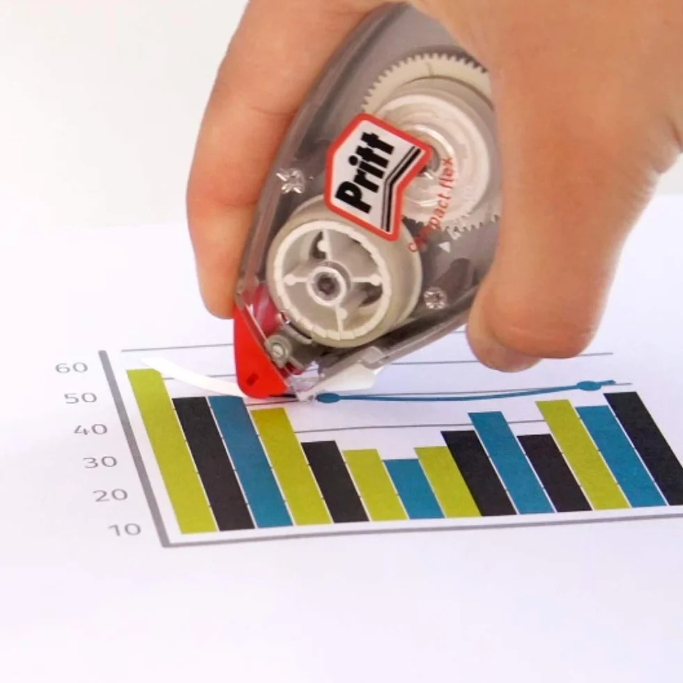 Pritt Flex Roller Bianchetto a Nastro Correttore Riscrivibile Confezione da 2 (4.2mmx10m)