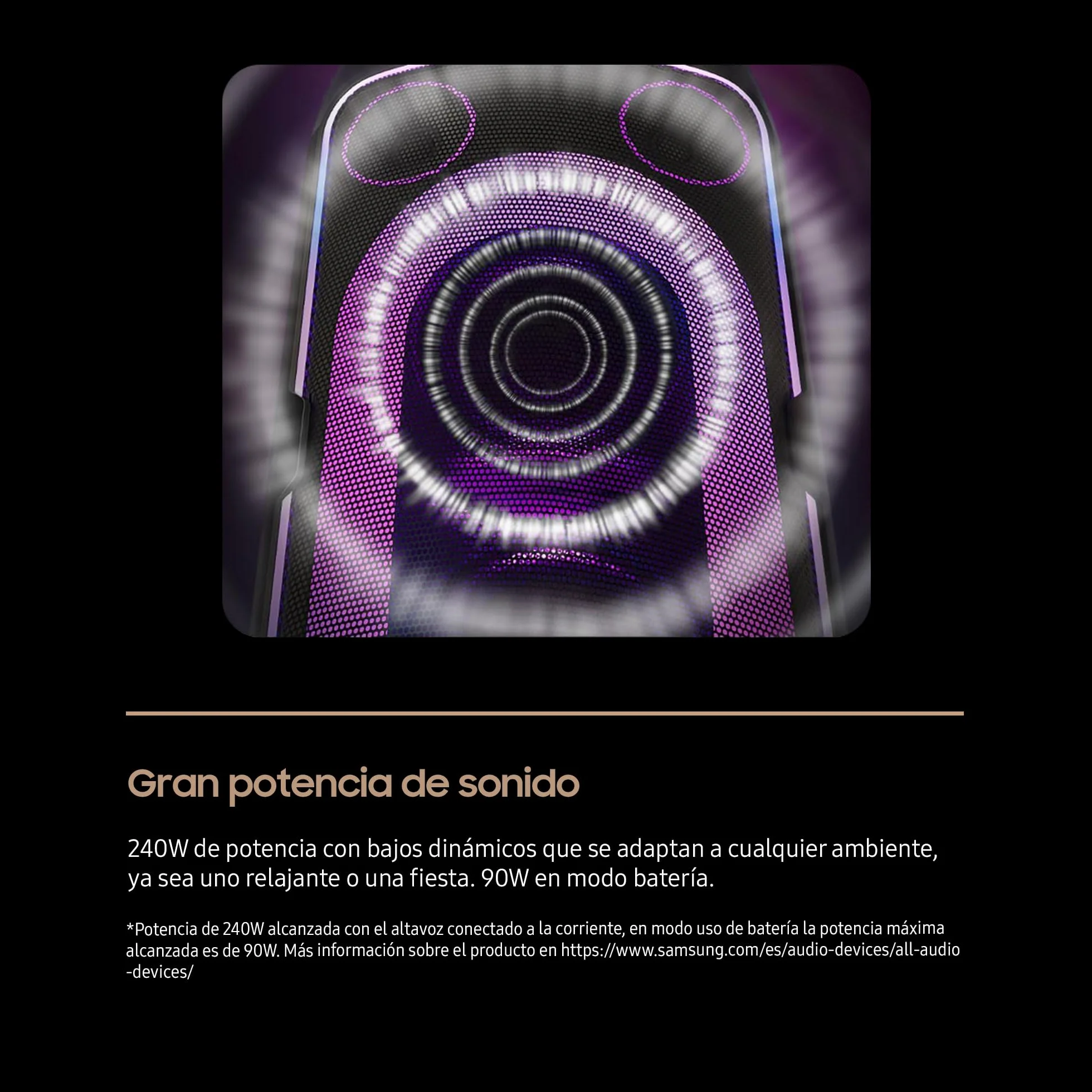 Samsung Sound Tower MX-ST50F/ZF 240W Audio Bidirezionale 18h Autonomia IPX4 Party Lights Bluetooth 2025