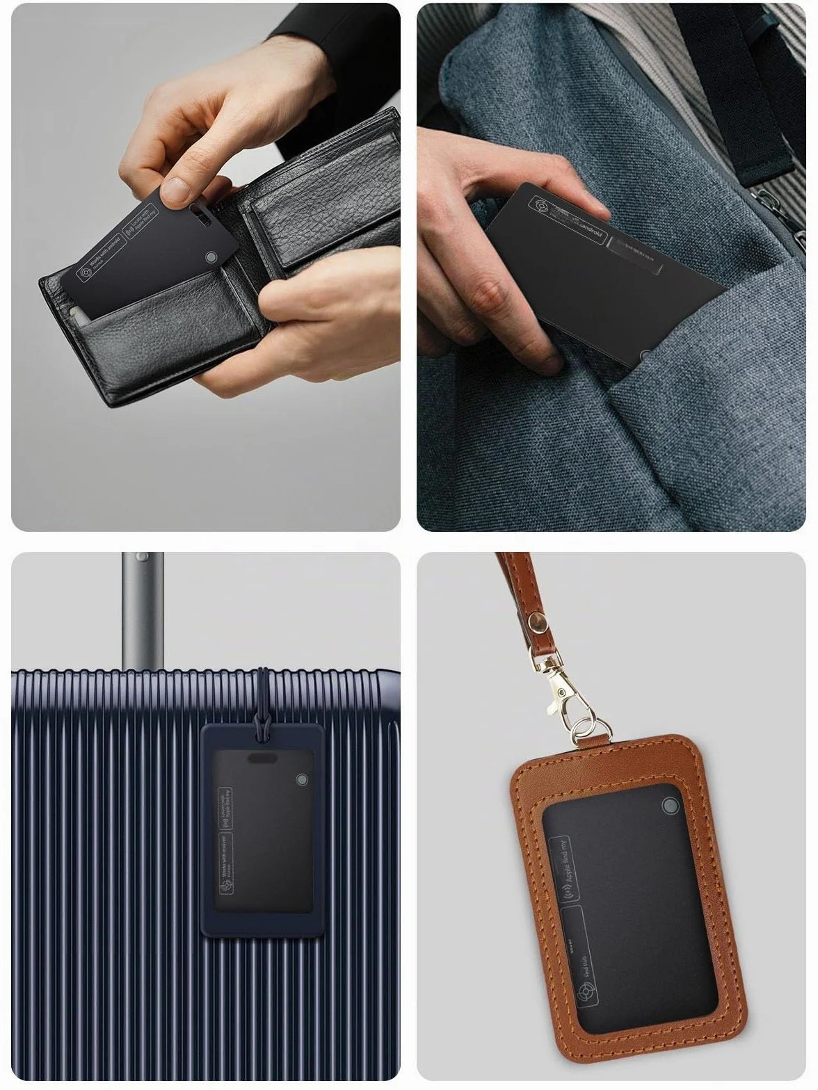 Tracker Ricaricabile per Apple e Android, Ultrasottile, Compatibile con Find My e Find Hub, 1 Pack