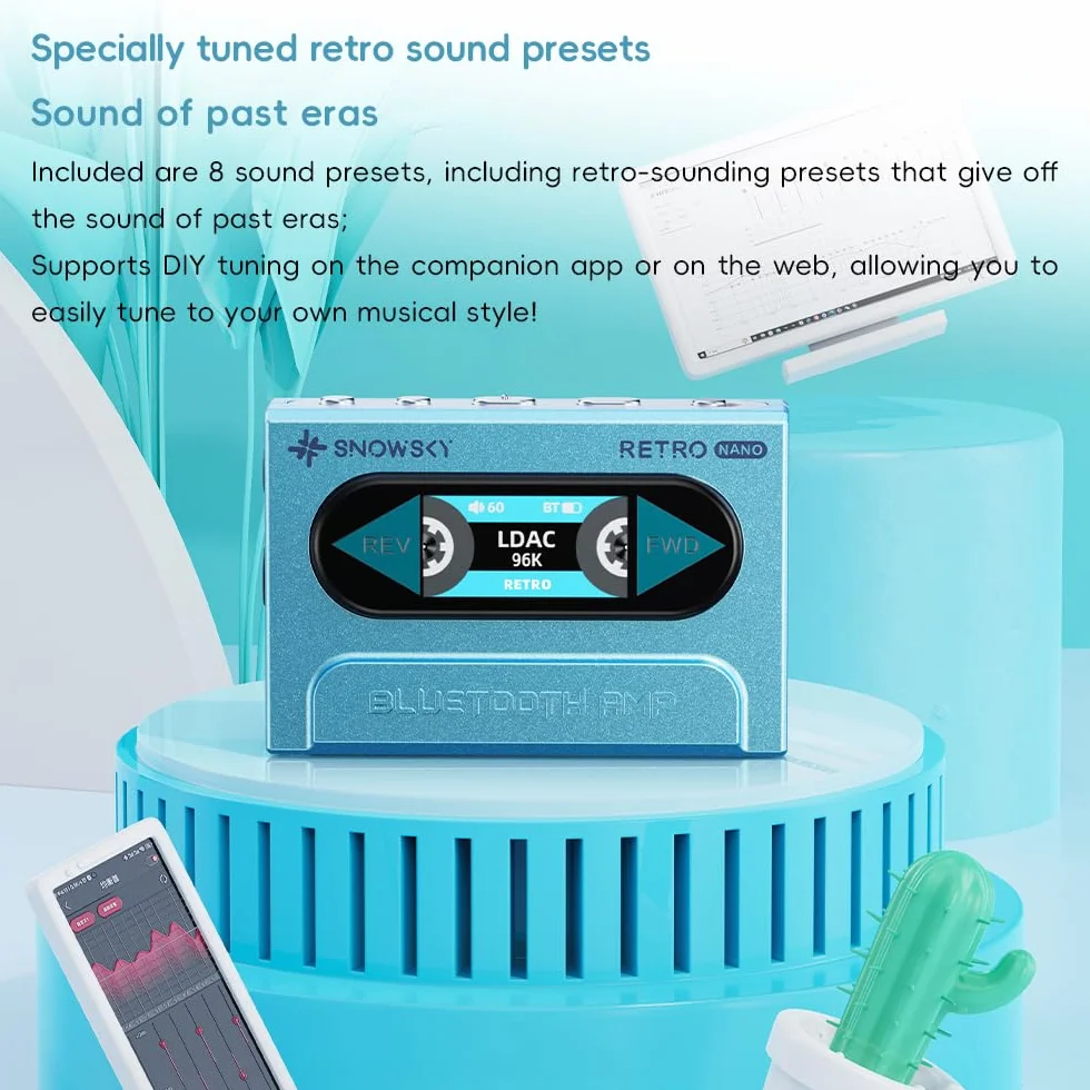 FiiO Snowsky Retro Nano Bluetooth USB DAC AMP LDAC aptX Adaptive aptX LL 3,5 mm sbilanciato 4,4 mm bilanciata bianco