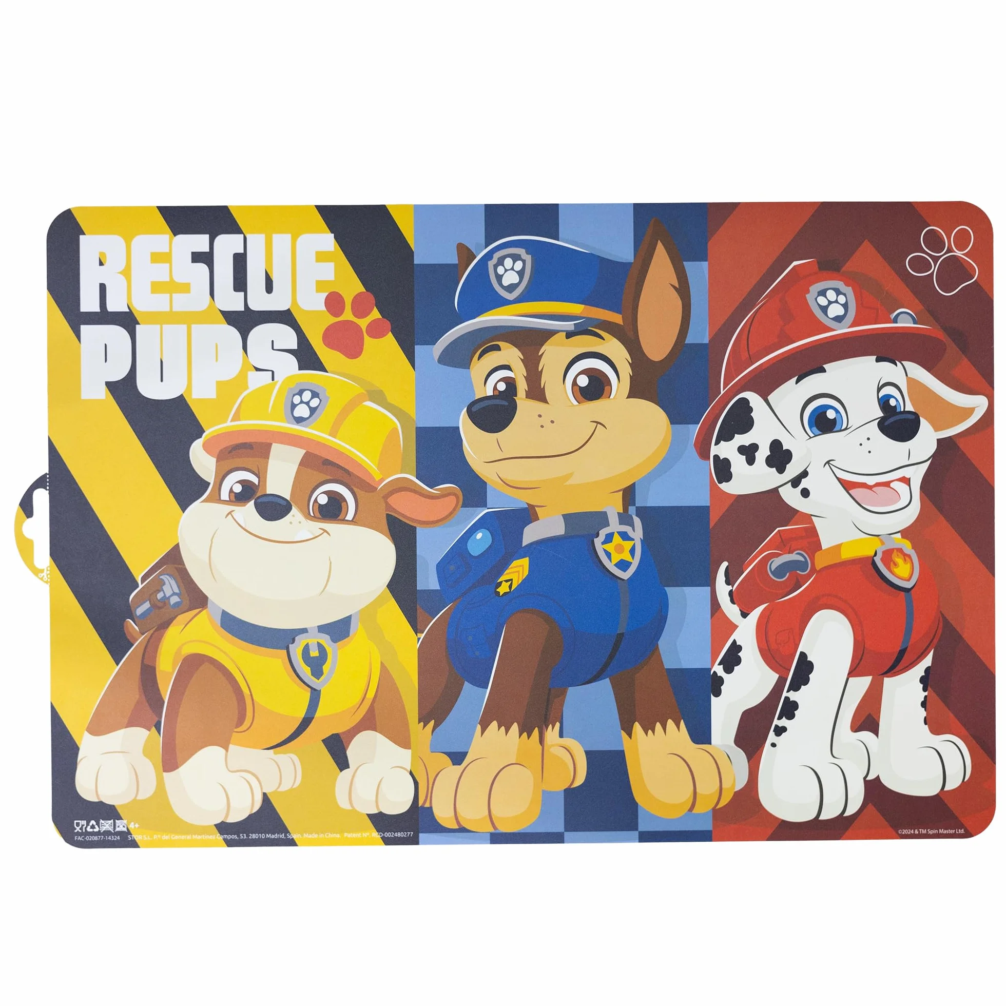 Paw Patrol Tovaglietta Americana Plastica Lavabile Protezione Tavolo