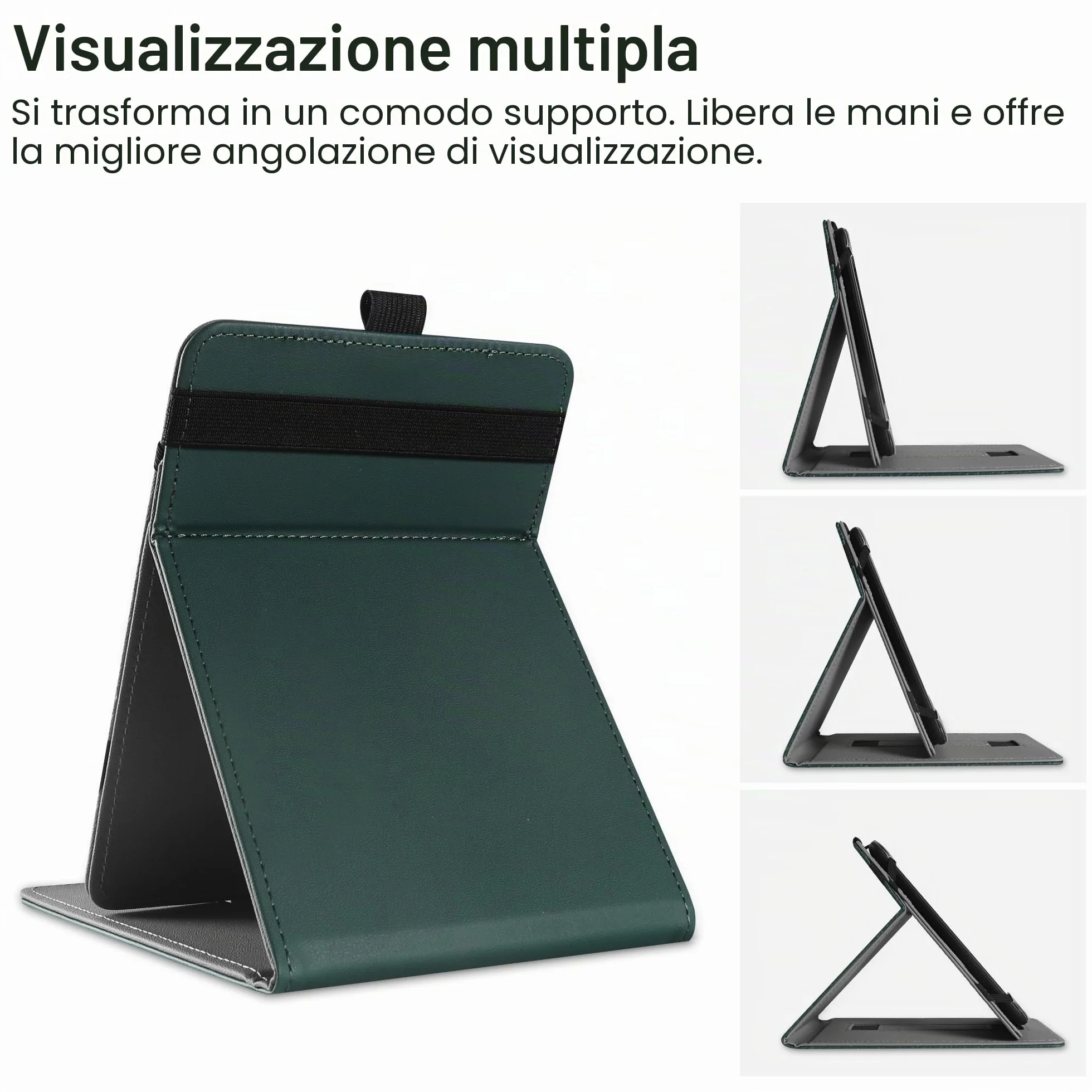 VOVIPO Custodia universale per 6 6.8 7 pollici Kindle Paperwhite/Colorsoft eReaders, Stand Cover con cinturino compatibile con Kindle/Kobo/Tolino/Pocketbook/Sony - Menta