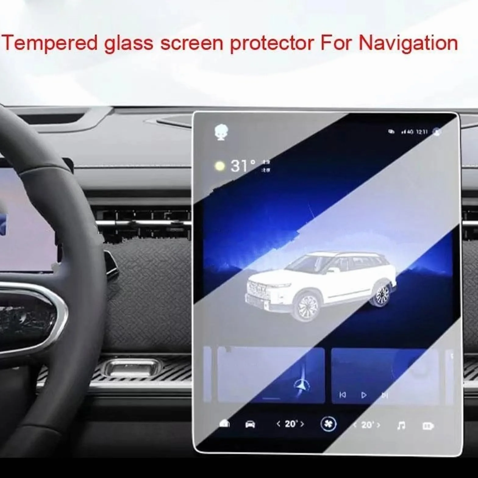 Pellicola Protettiva in Vetro Temperato per Chery Jaecoo J7 2023 13.2 Pollici GPS Antigraffio