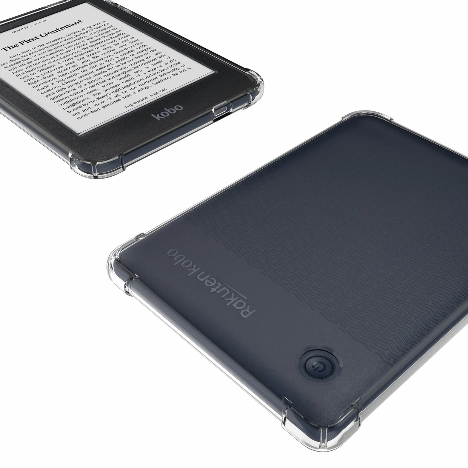 Tenano Custodia Trasparente per Kobo Clara Colour/BW/2E, Tolino Shine Colour/Shine 5/4, Copertura Posteriore in Silicone 6"
